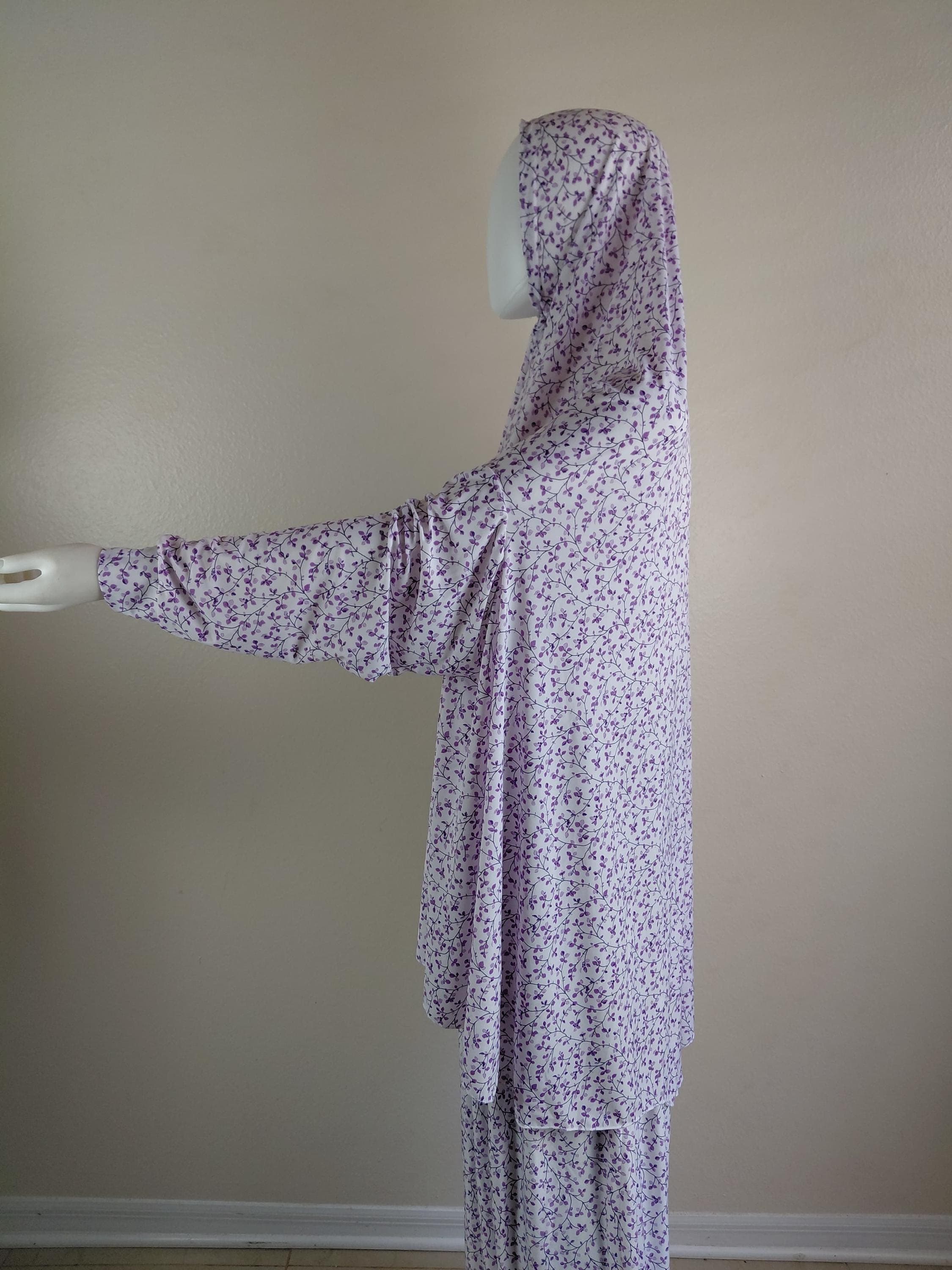 Women's Prayer Dress 2 Pieces with long sleeves flowers matrix high quality. - image 3