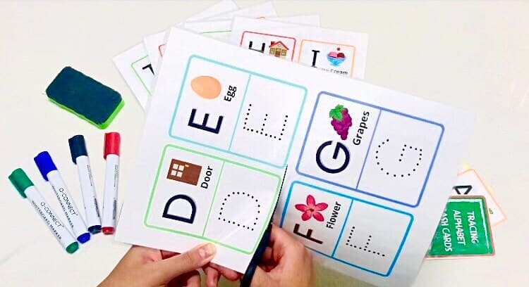 Alphabet Tracing Flash Cards: ABC Preschool Printable (PDF) - image 2