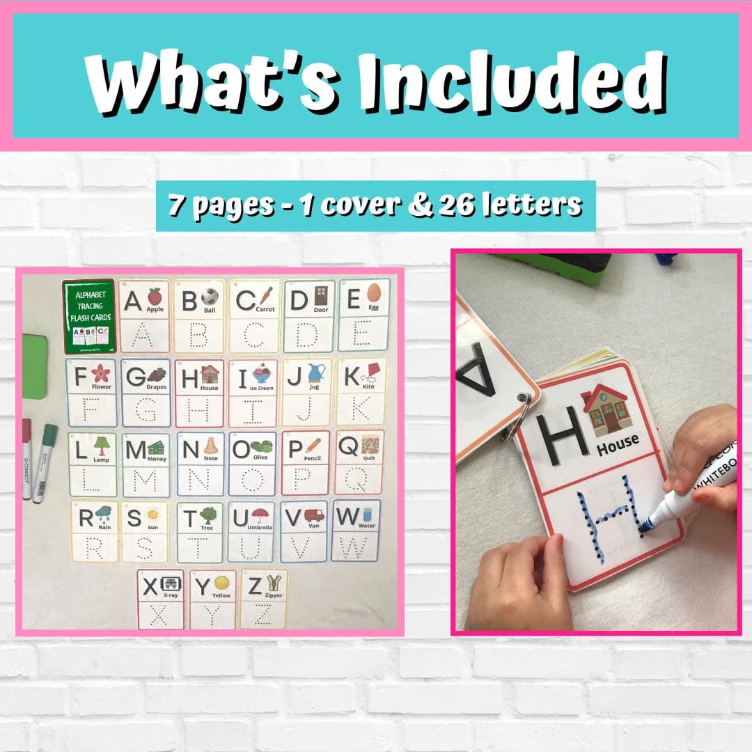 Alphabet Tracing Flash Cards: ABC Preschool Printable (PDF) - image 5