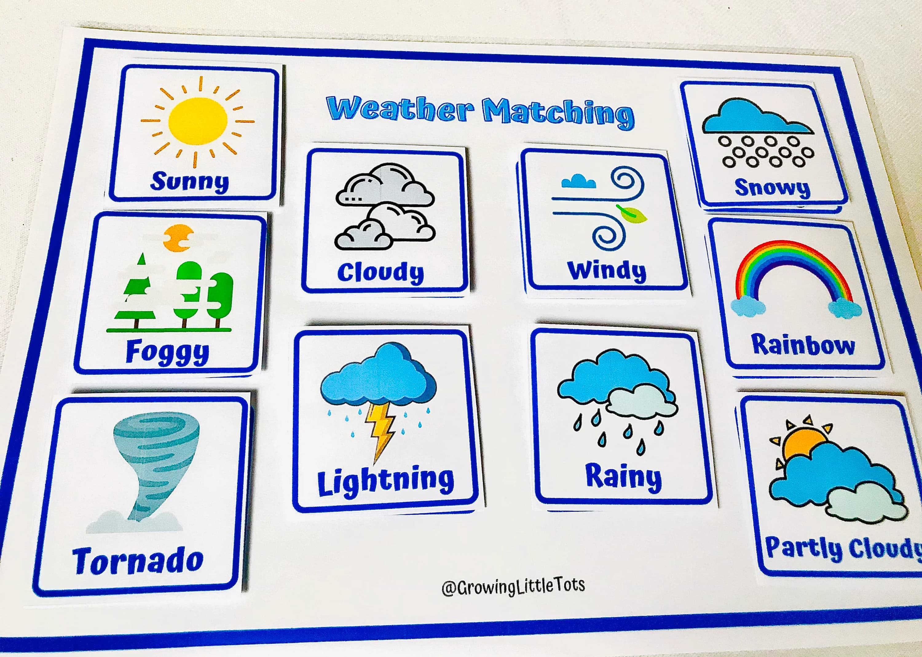 Weather Matching Activity: Preschool Learning Binder (PDF) - image 4