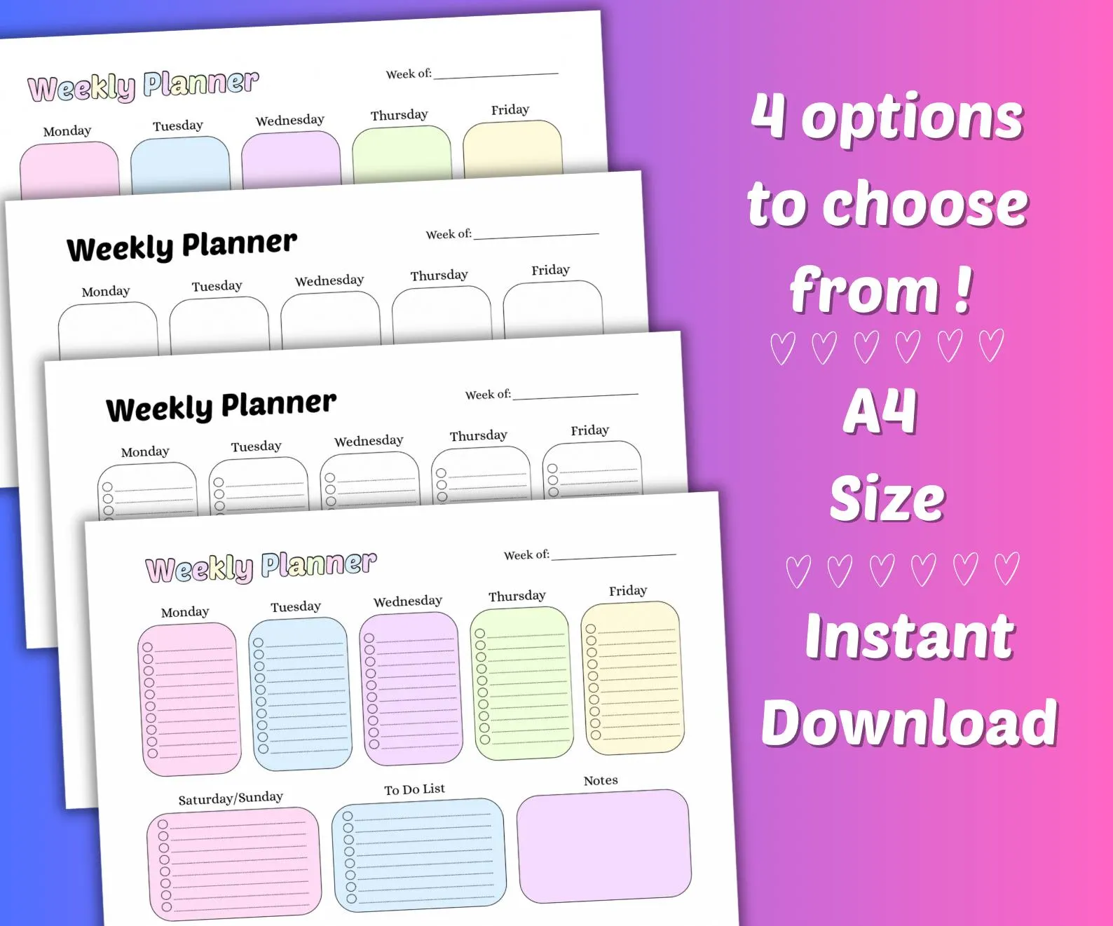Printable Weekly Planner for Homeschool Parents & Teachers | Weekly Schedule Organiser for Early Childhood Educators | - image 2
