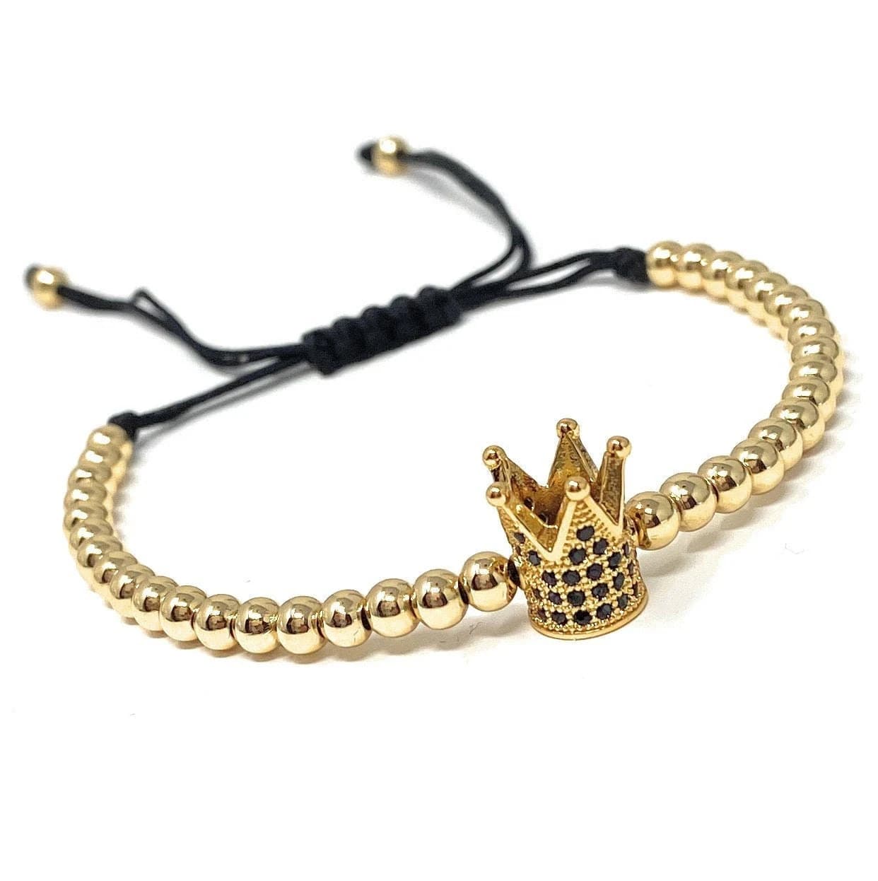 Cubic Zirconia Fashion Imperial Crown Bracelet | 14K Gold Filled Crown Charm | Micro Pave Adjustable Crown Bracelet | Fathers Day Gift - image 3