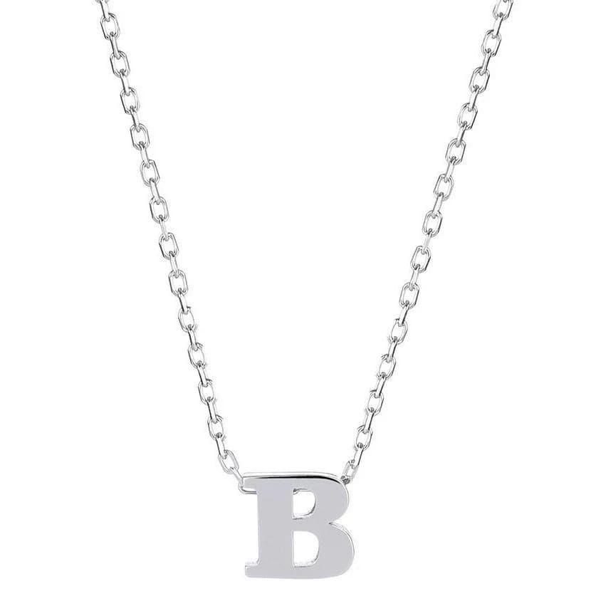925 K Silver Initial Letter Necklaces, Gold Initial, Tiny Letter Necklaces, Minimalist Initial, Gift for Girls, Letter A B C J K M Necklaces - image 5