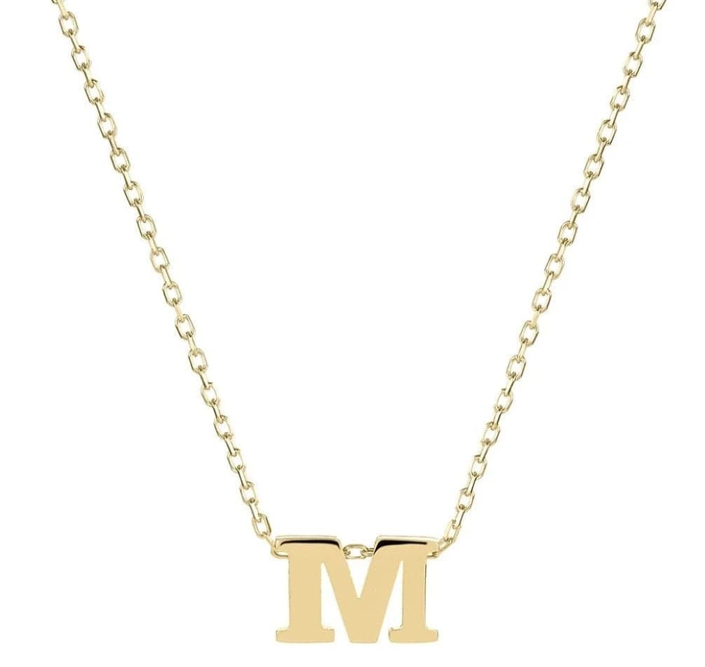 925 K Silver Initial Letter Necklaces, Gold Initial, Tiny Letter Necklaces, Minimalist Initial, Gift for Girls, Letter A B C J K M Necklaces - image 4