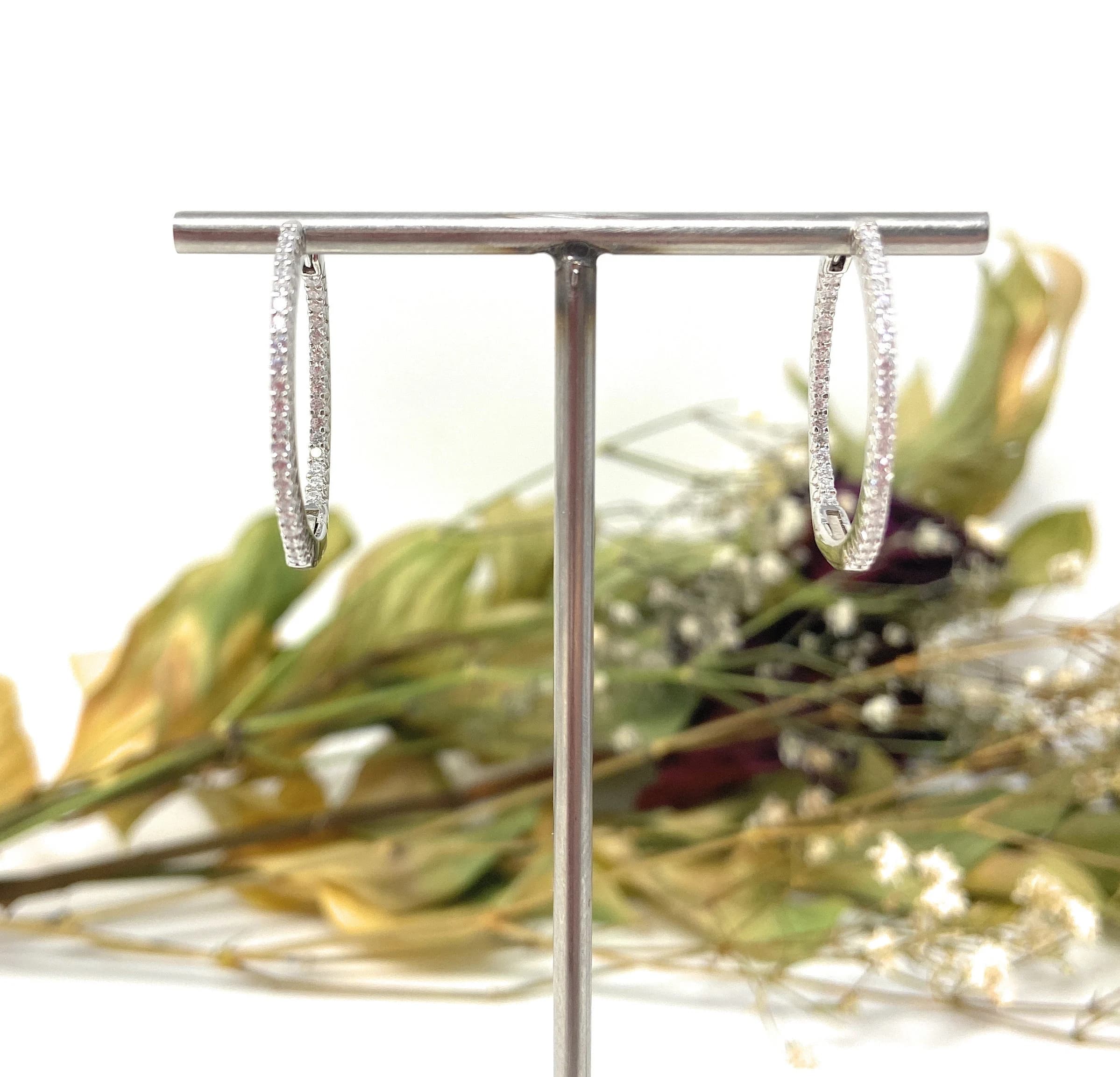 Sterling Silver Medium Hoop Earrings | 14K Gold Plated Huggie Hoop Earrings For Girls | Tiny Cuff Hoop | Italian Silver Stud Earrings - image 5