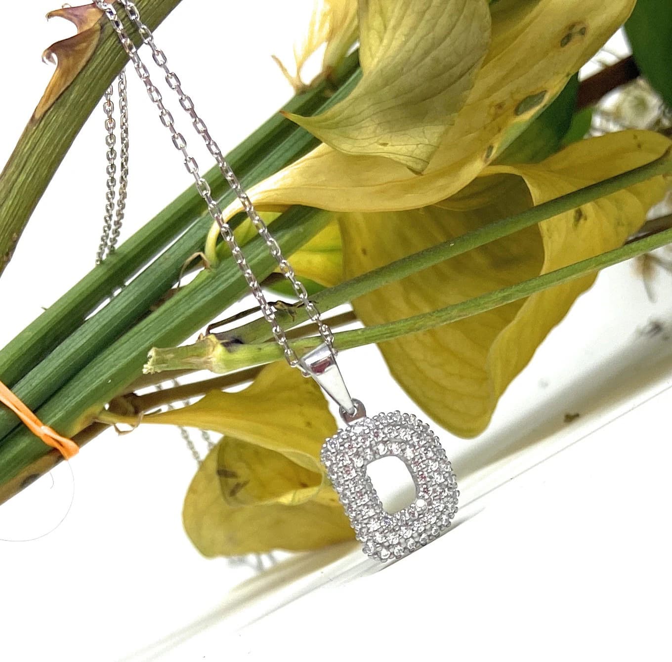 Silver Initial Letter Necklace, Gold Pave Initials, Letter M, K, L , J Pendant, Custom Bubble Initial Necklace, Dainty Silver, Gift for Her - image 4