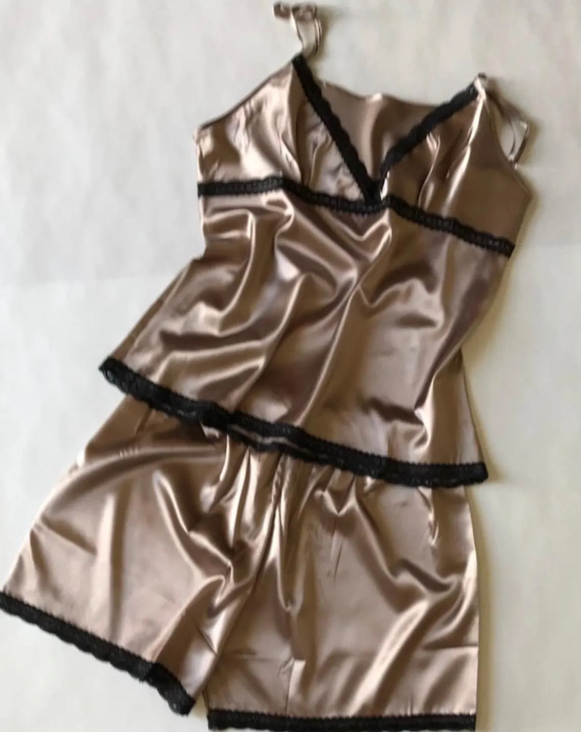 Ensemble Bustier & Short Satin Dentelle Personnalisé – Pyjama Mariée, EVJF, Cadeau Femme Élégant - image 4