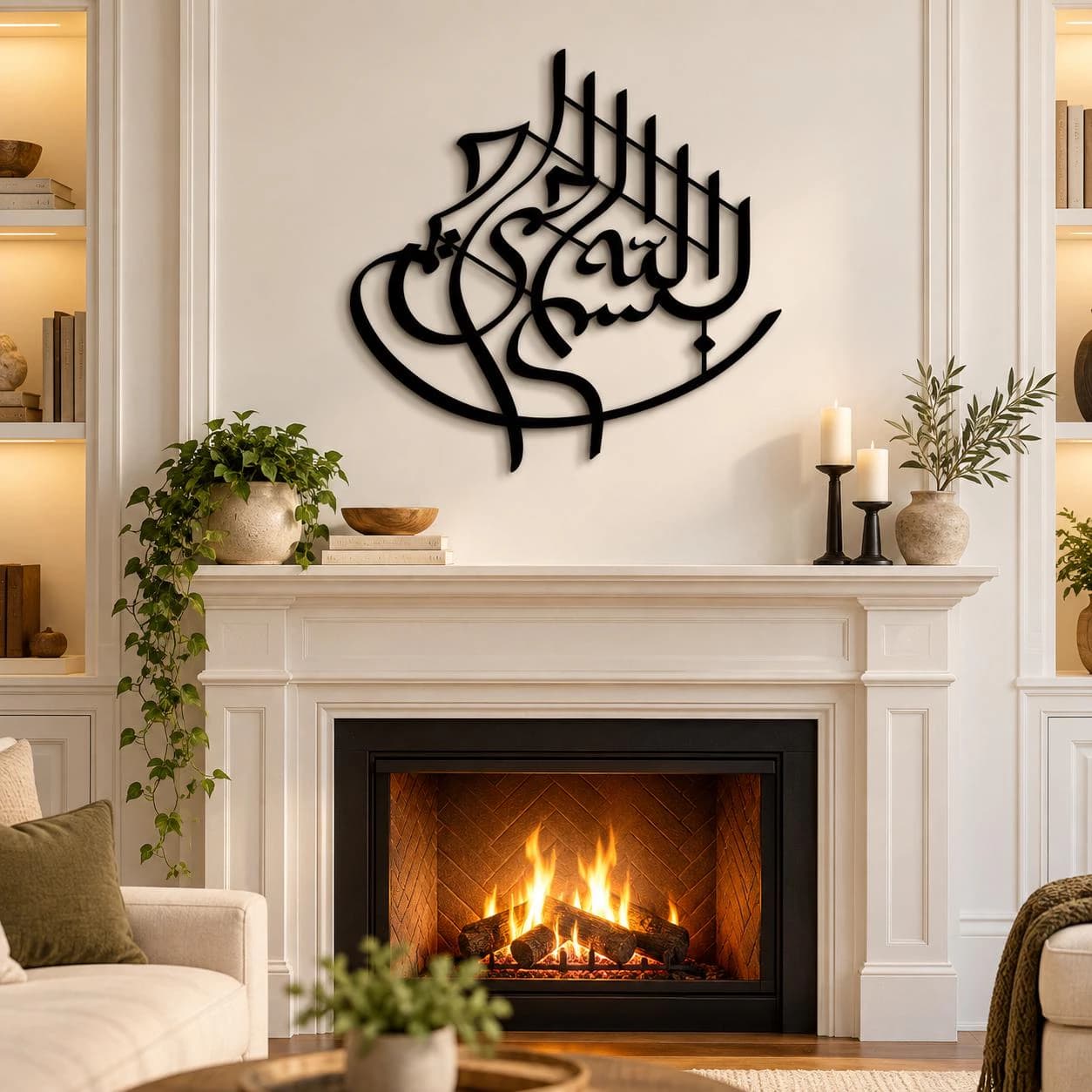 Bismillah Metal Wall Art, Islamic Calligraphy Decor, Arabic Wall Hanging, Muslim Home Decor, Ramadan Eid Gift, Islamic Housewarming Art