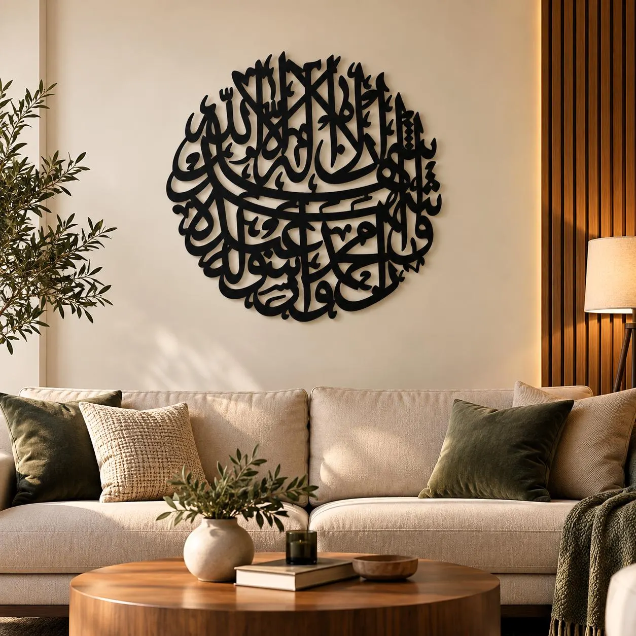 Shahada Islamic Wall Art, Kalima Metal Wall Decor, Muslim Home Decor, Islamic Calligraphy, Allah Muhammad Gift, Ramadan Decor Gift, 12-48 in - image 4