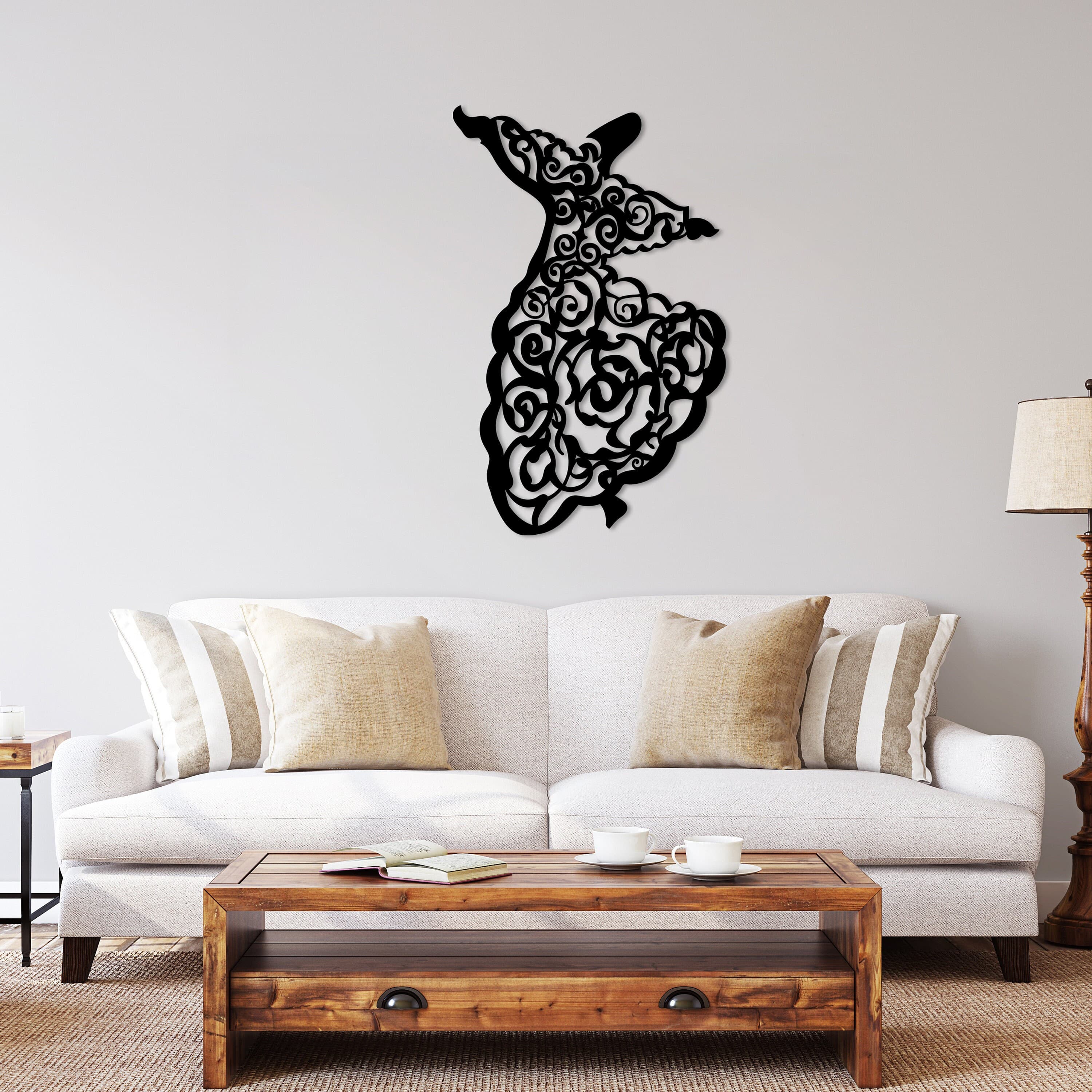 Whirling Dervish Metal Wall Art: Islamic Home Decor, Sufism Gift