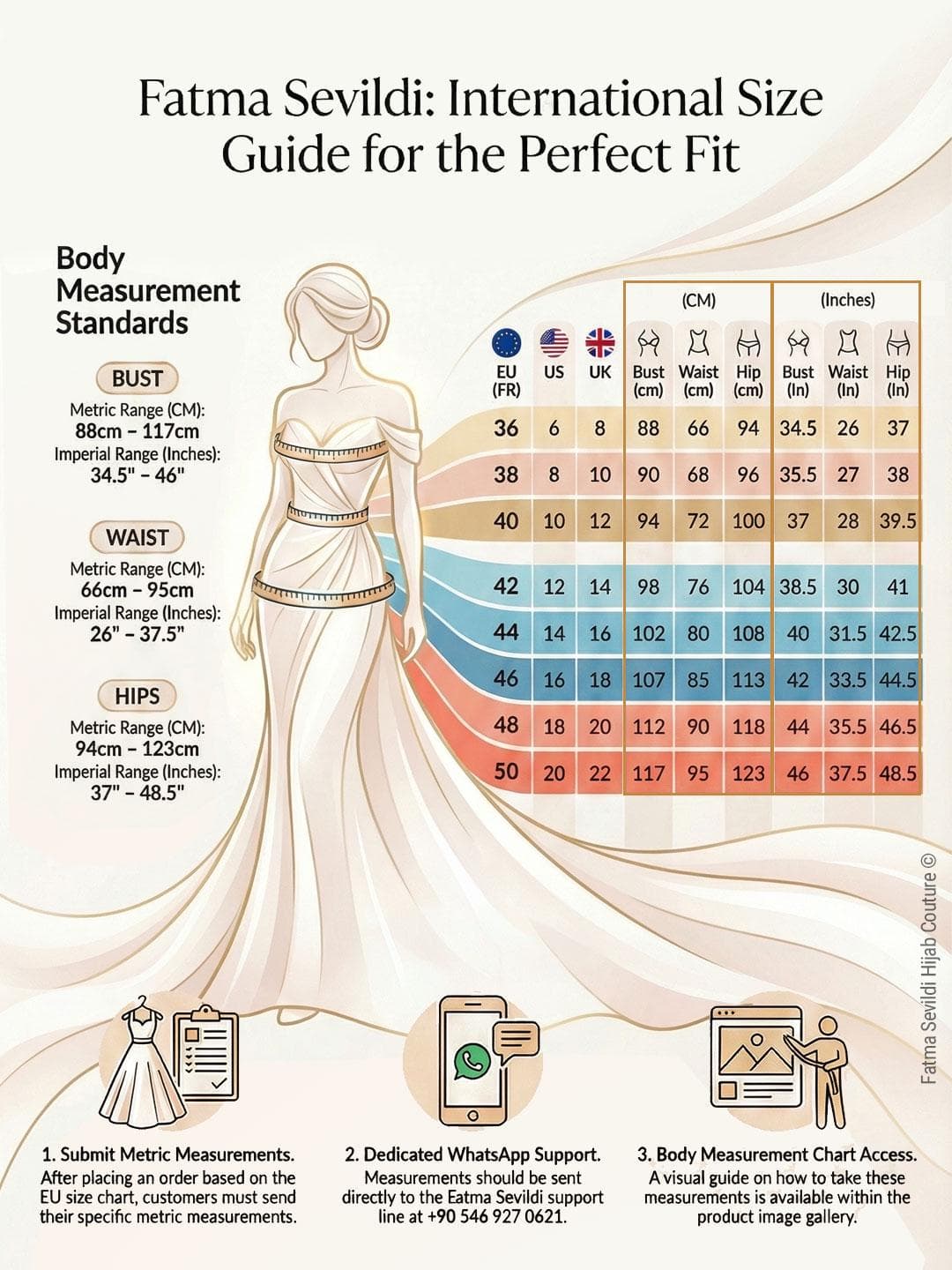 Muslim Wedding Dress with Hijab, Mermaid Gown with Detachable Overskirt, Long Sleeve High Neck - image 5