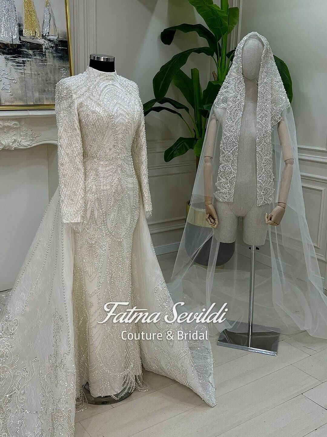 Fatma Sevildi Haute Couture, Muslim Wedding Dress, Hijab Bridal Dress, Hijab Bridal Gown, Islamic Wedding Dress, Modest Wedding Dress, Custom Wedding Dress, Turkish Wedding Dress, Modest Prom Dress, Modest Wedding Dress, Simple Wedding Dress, Long Sleeve Wedding Dress, Hijab Bridal Veil, Lace Edge Veil, Cathedral Veil, Bridal HeadScarf, Nikkah Bridal Shawl, Satin Abaya Dress, Bridal Nikah Dress, Arabic Abaya, Muslim Evening Dress, Muslim Engagement Dress, Muslim Wedding Guest Dress