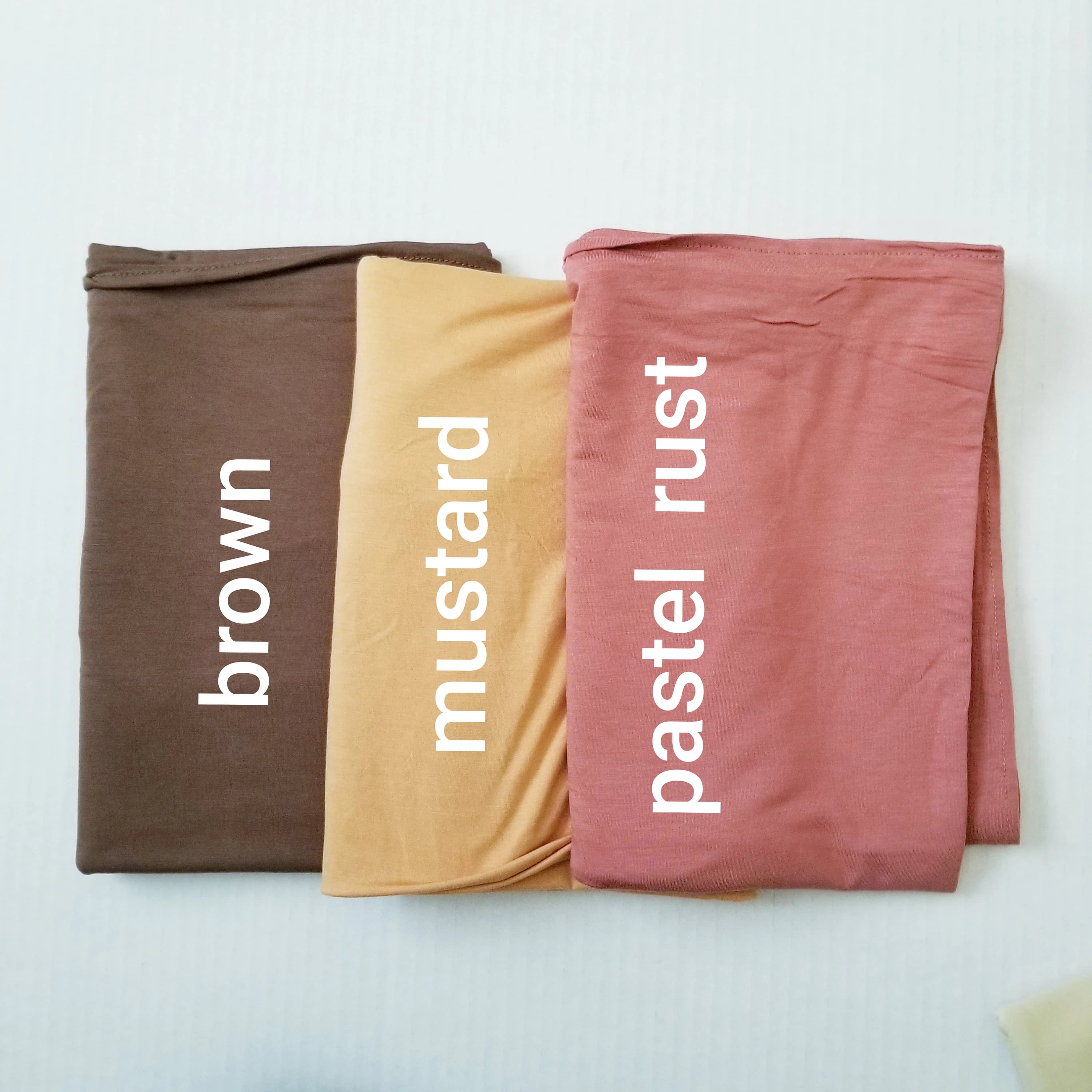 Jersey Hijab, Bamboo Jersey, Hijabs in soft material, black, brown scarves - image 3