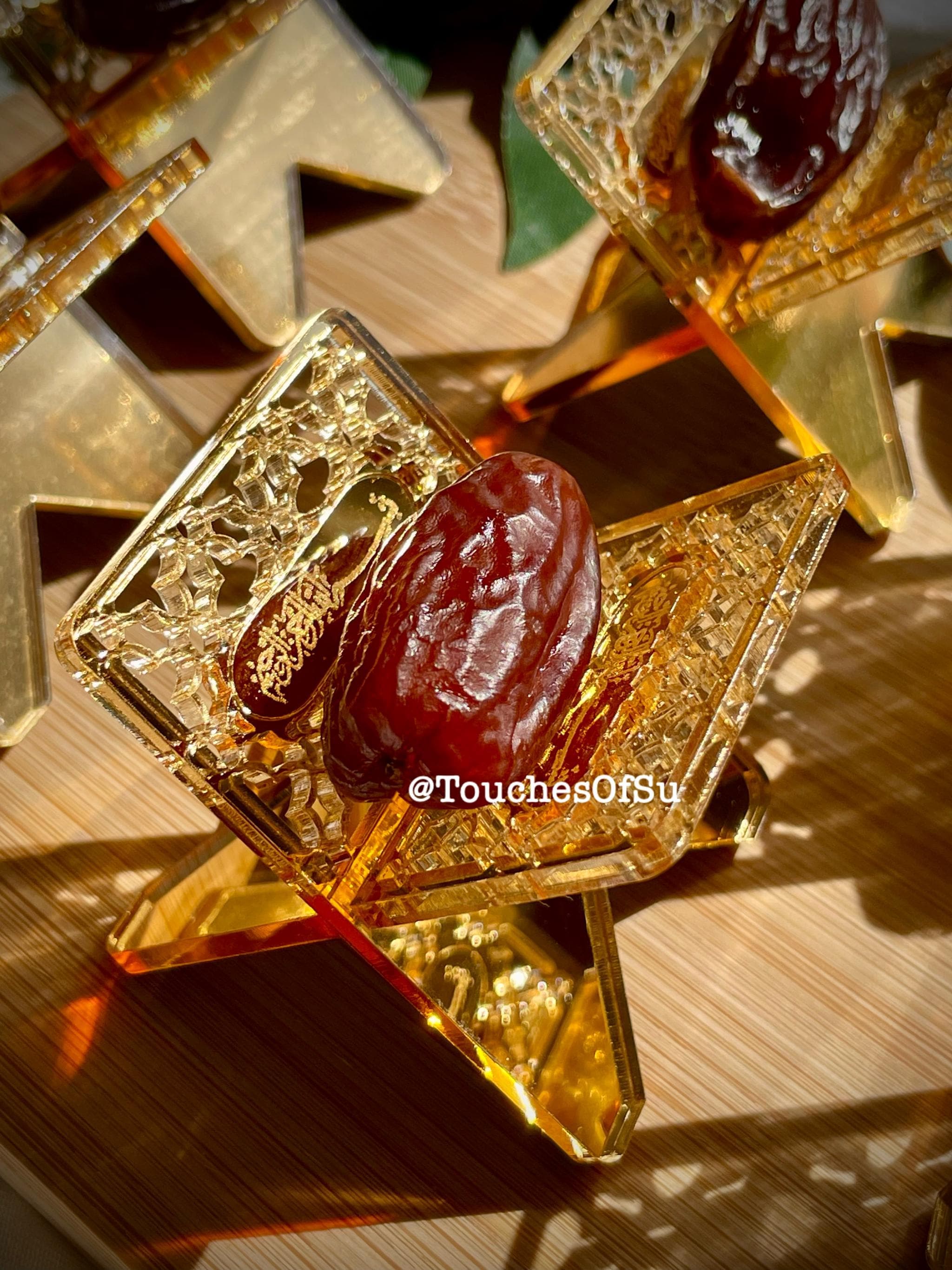 Bismillahirahmanirahim Mini Acrylic Date Holders in Silver or Gold! Comes in a Set of 6 Perfect for your Iftaar parties - image 3