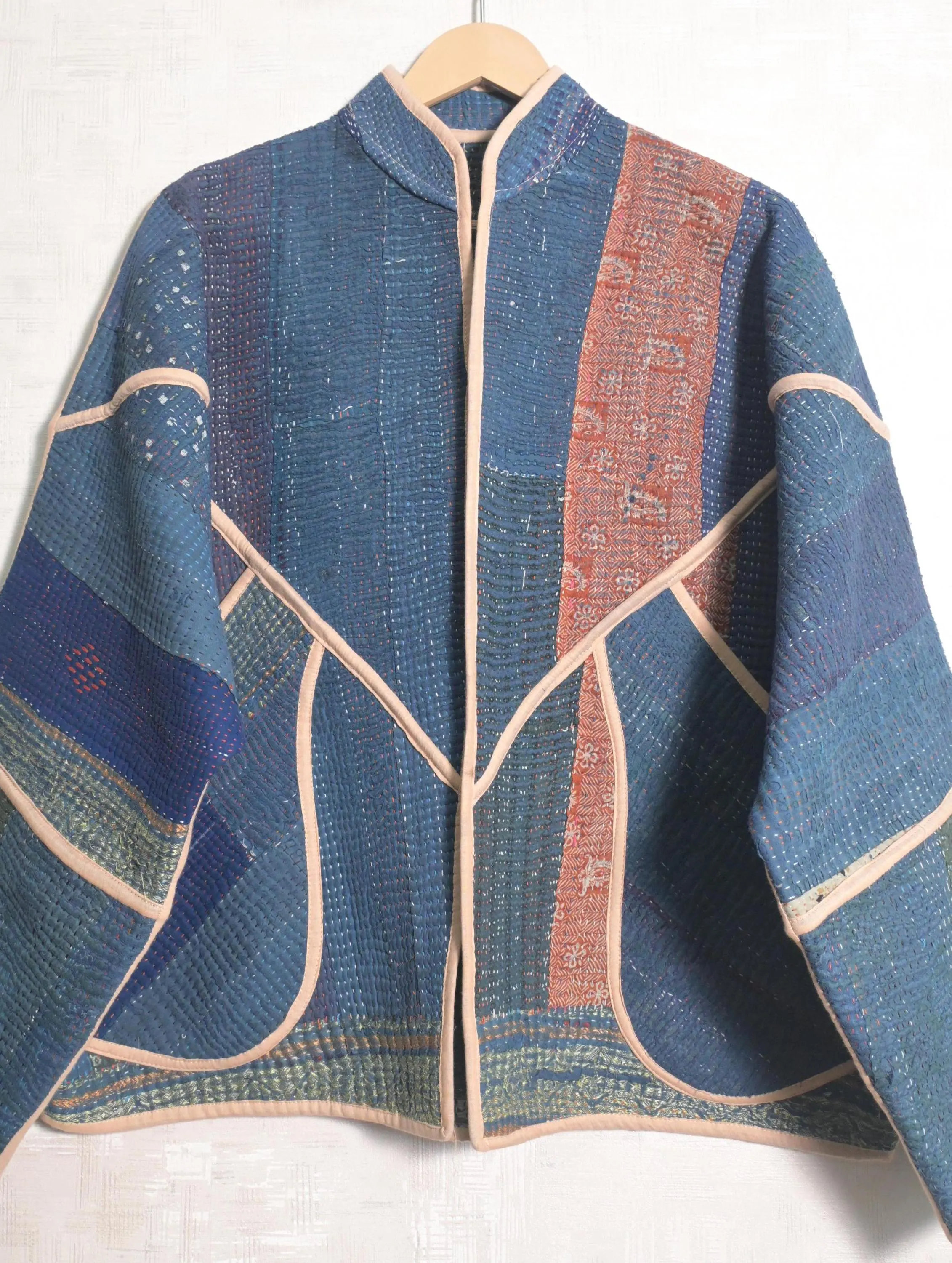 Recycled Vintage Cotton Kantha Women Jackets Hippie Bohemian Plus Size Casual One of a Kind Outerwear - image 5