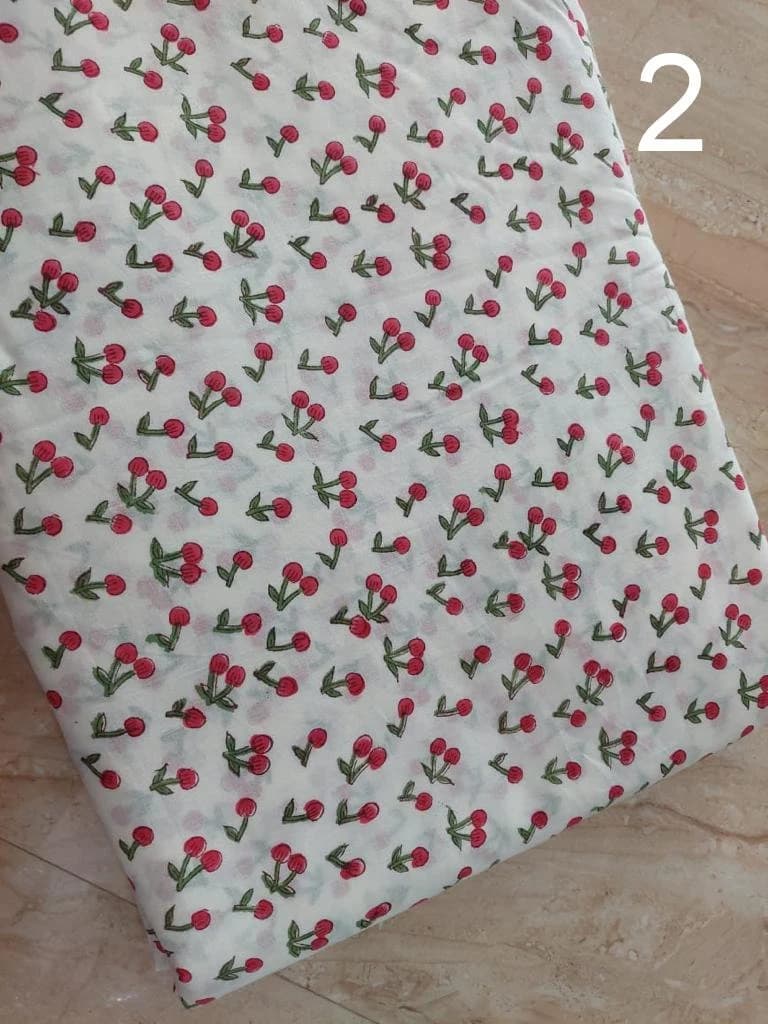 Strawberry Print Cotton Quilted Robe: Reversible Block Printed Kimono - image 4