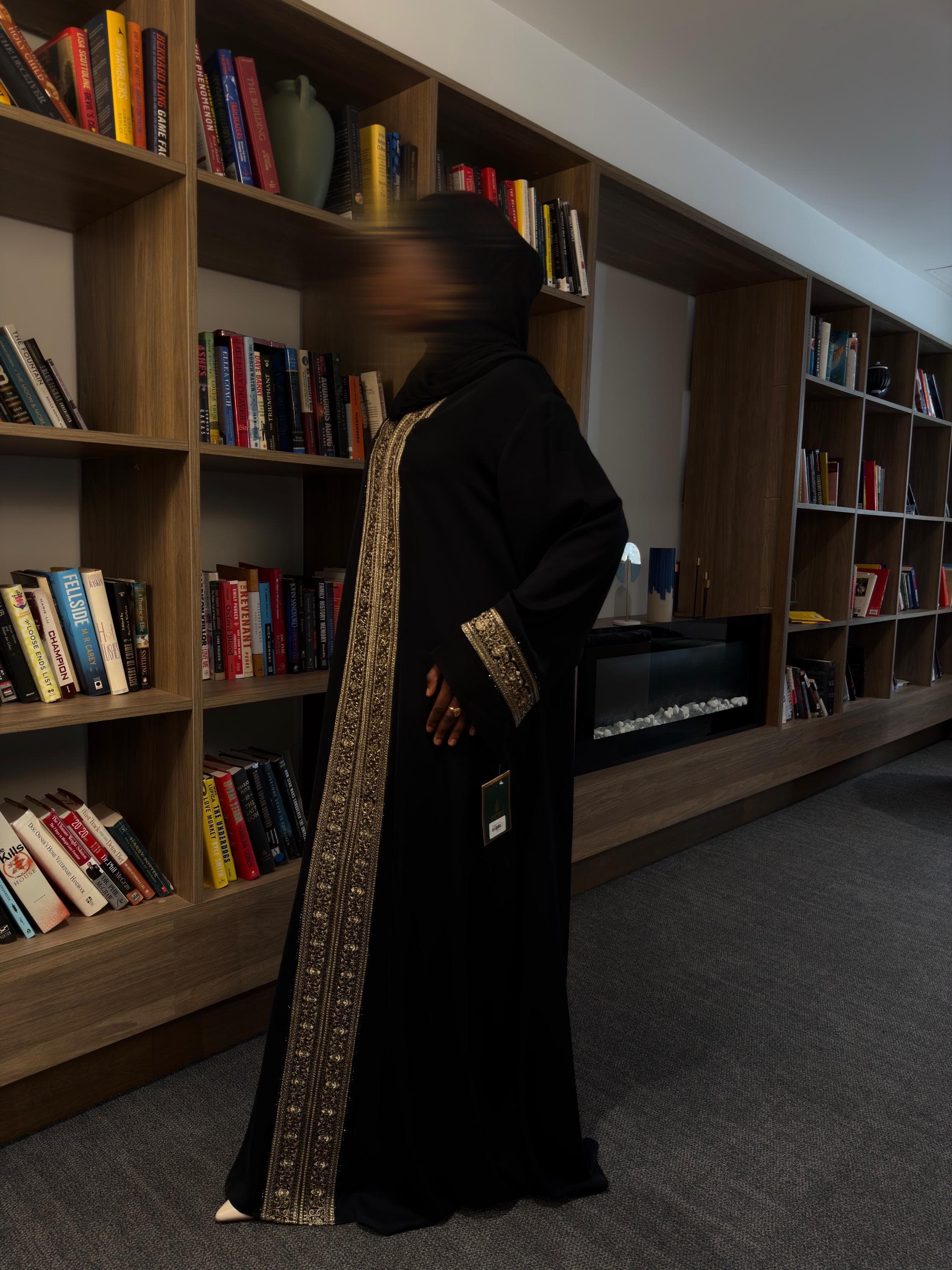 Black Embroidered Abaya :Eid Outfit - image 4