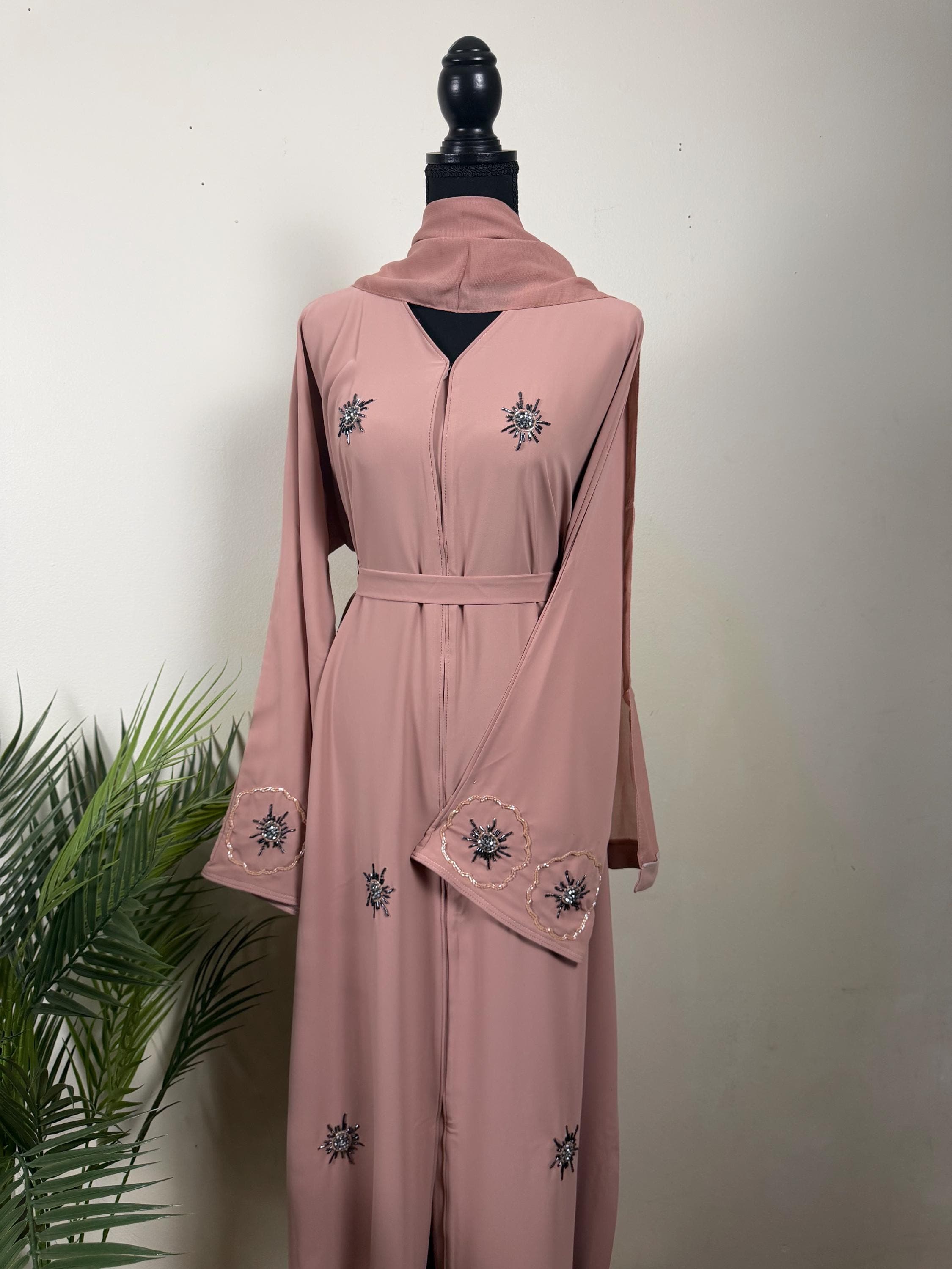 Blush Pink Abaya for Women, Eid Outfit, Modest Dress - image 5