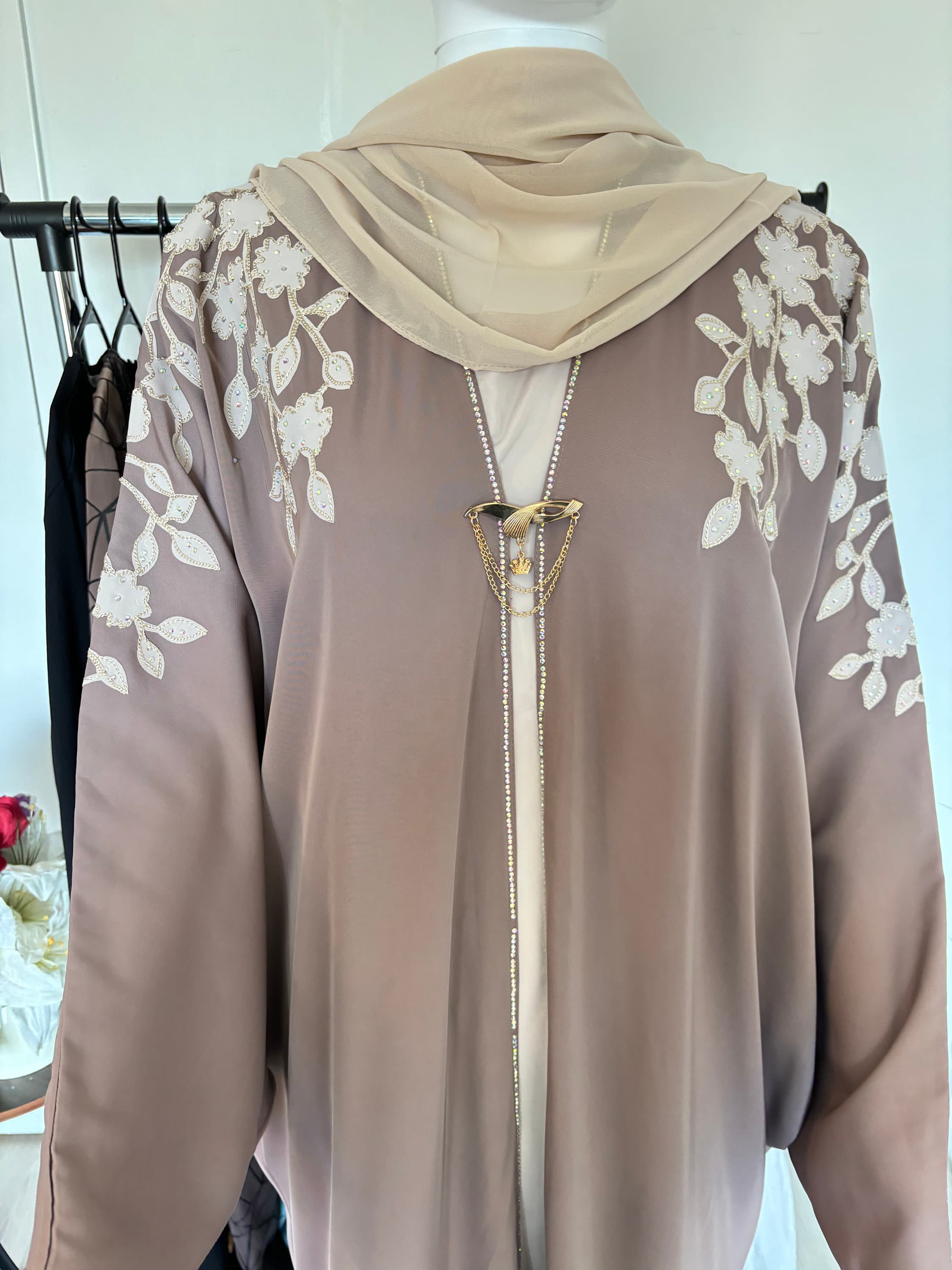 Abaya for women with matching hijab,Modest clothing,Ramadan outfit