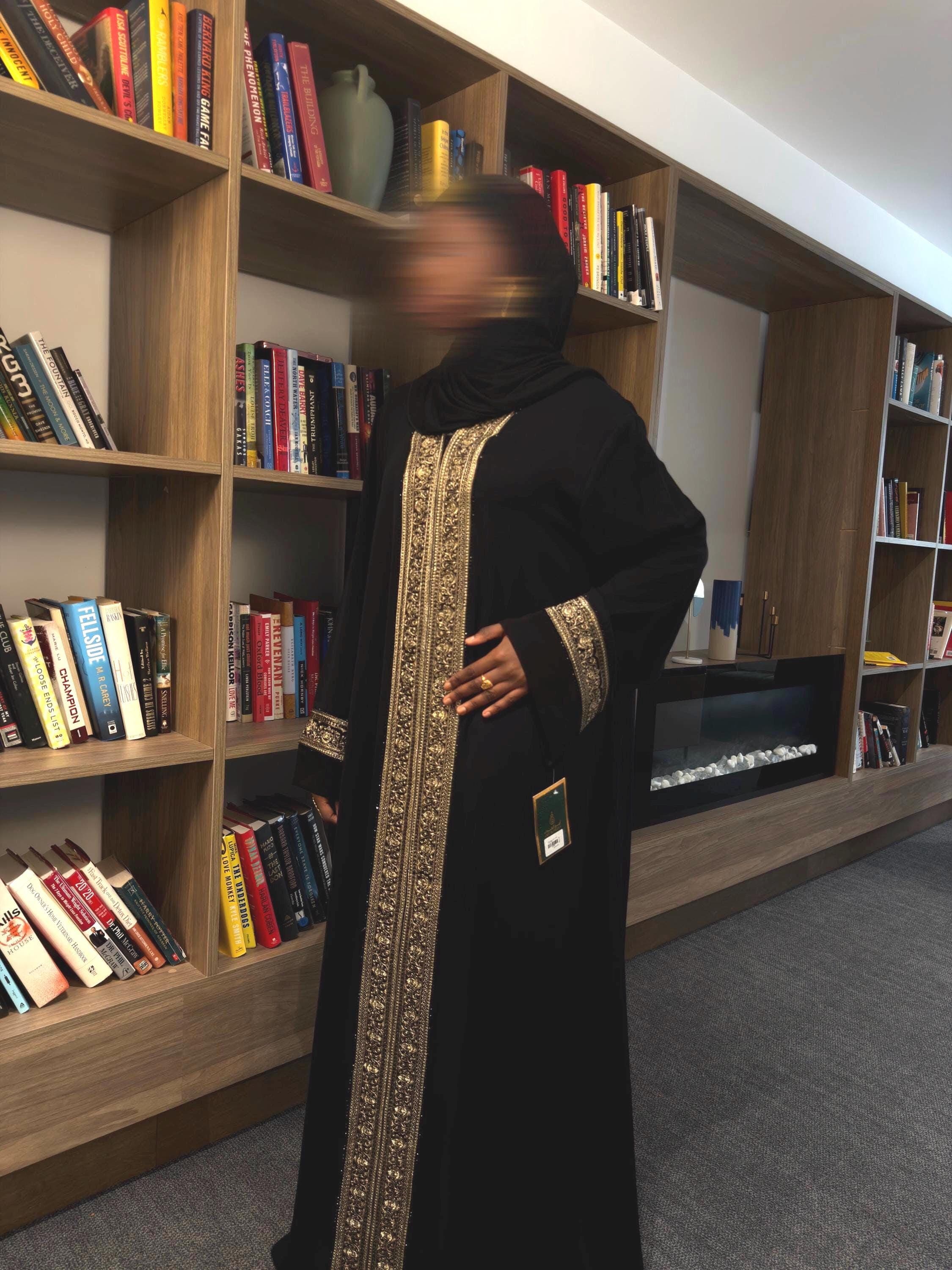 Black Embroidered Abaya :Eid Outfit