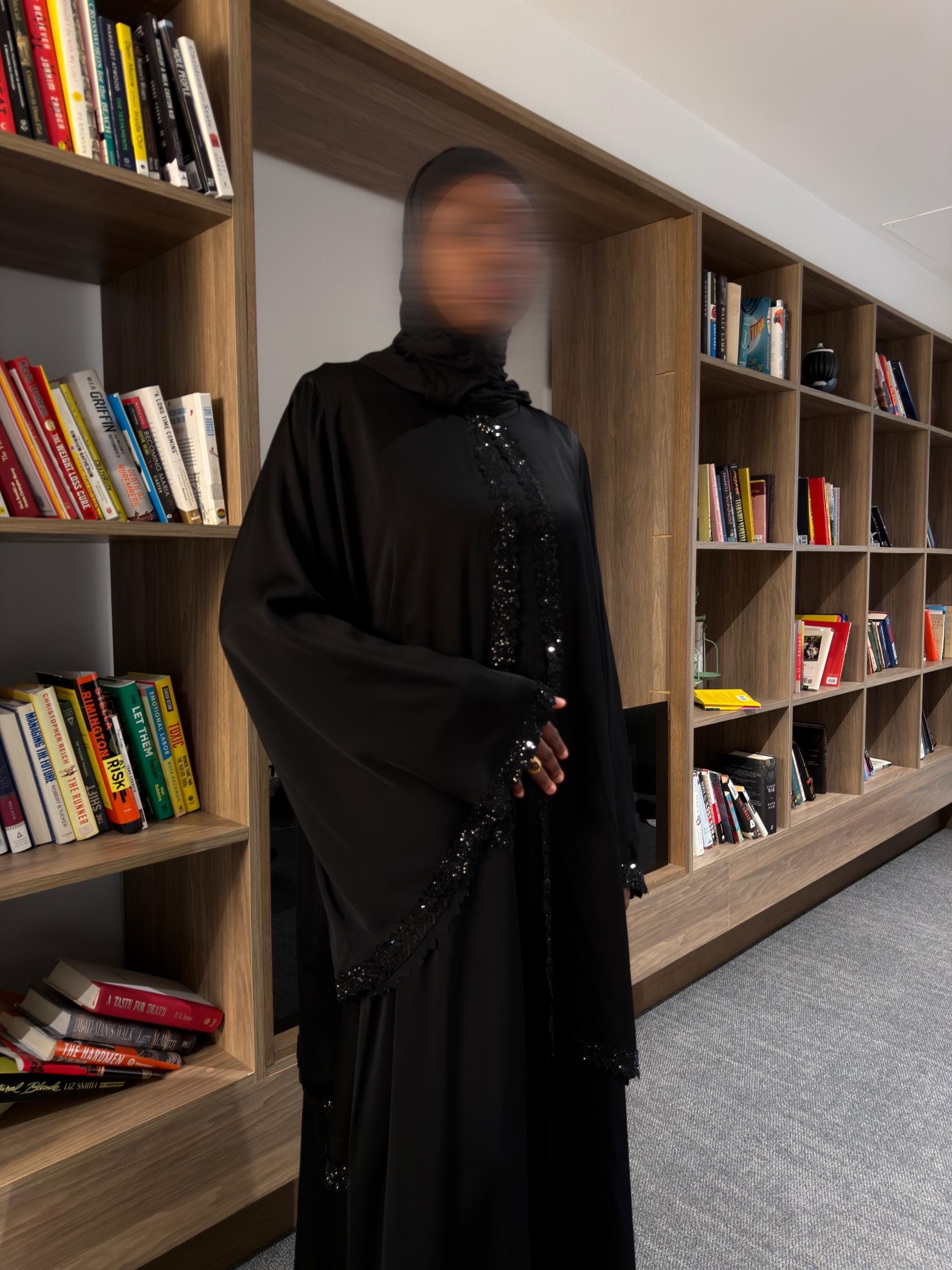 Black Closed Abaya Set with Hijab: Modest Dress - image 5