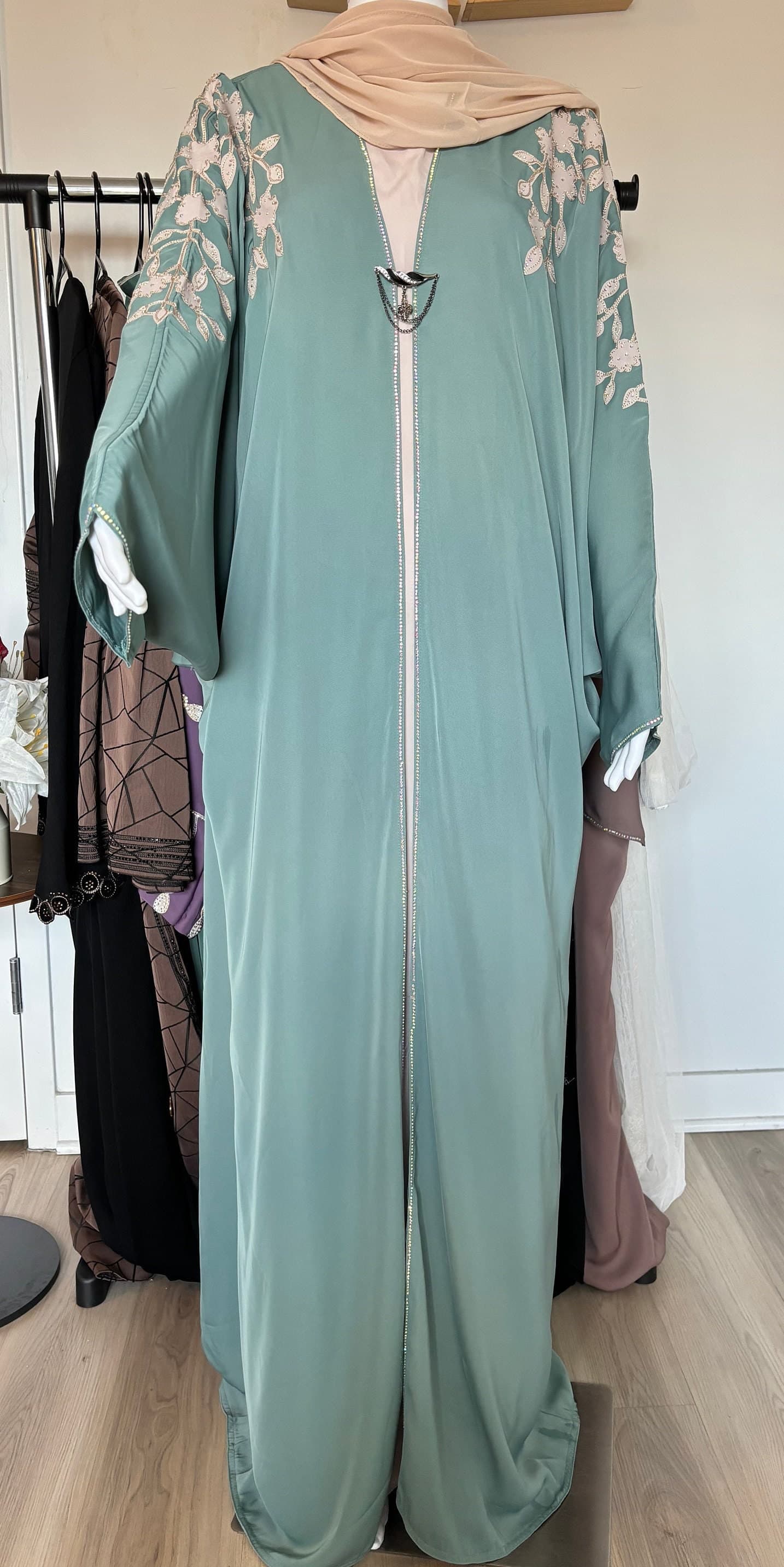 Abaya for women with matching hijab,Modest clothing,Ramadan outfit - image 3