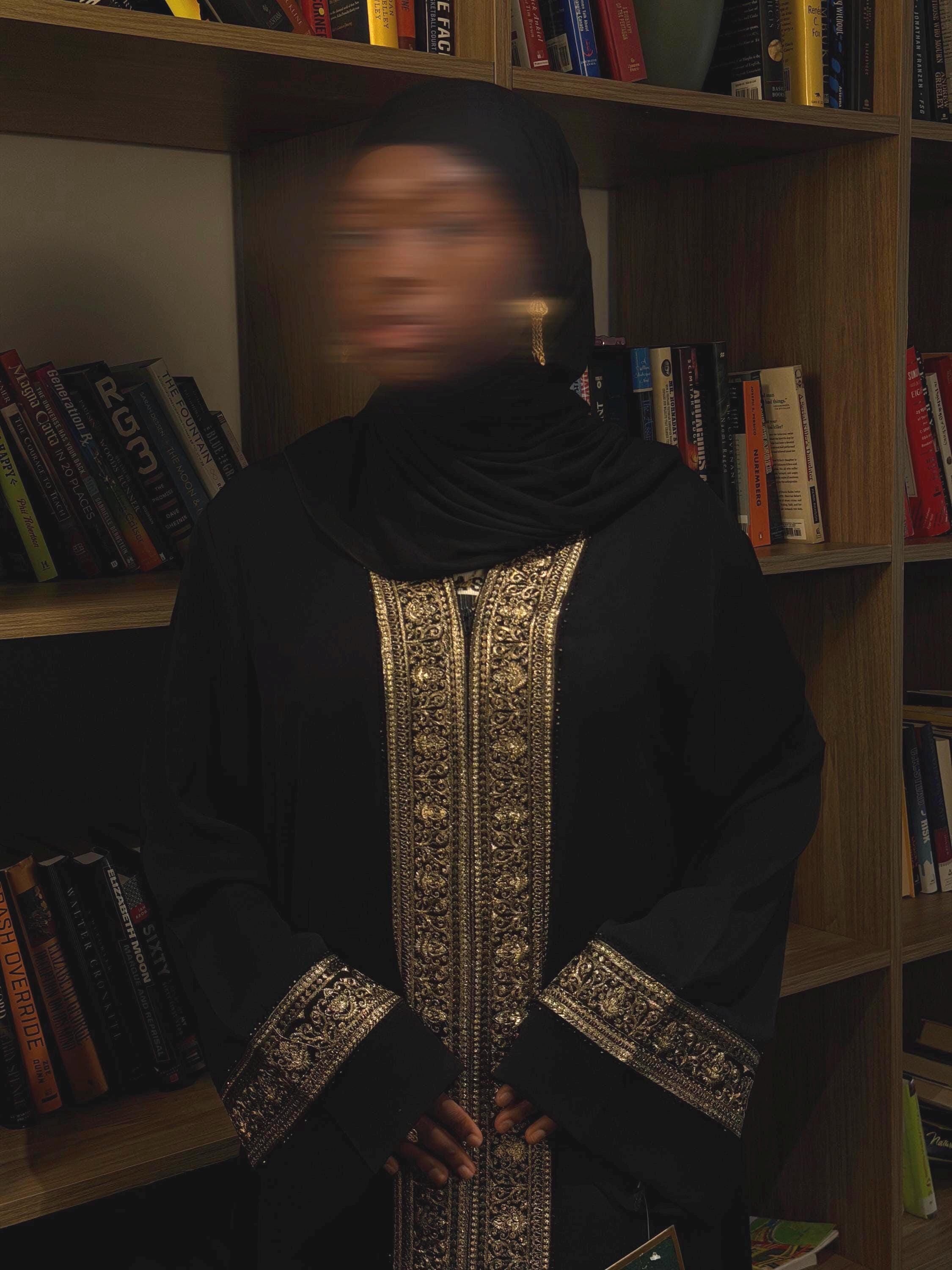 Black Embroidered Abaya :Eid Outfit - image 3