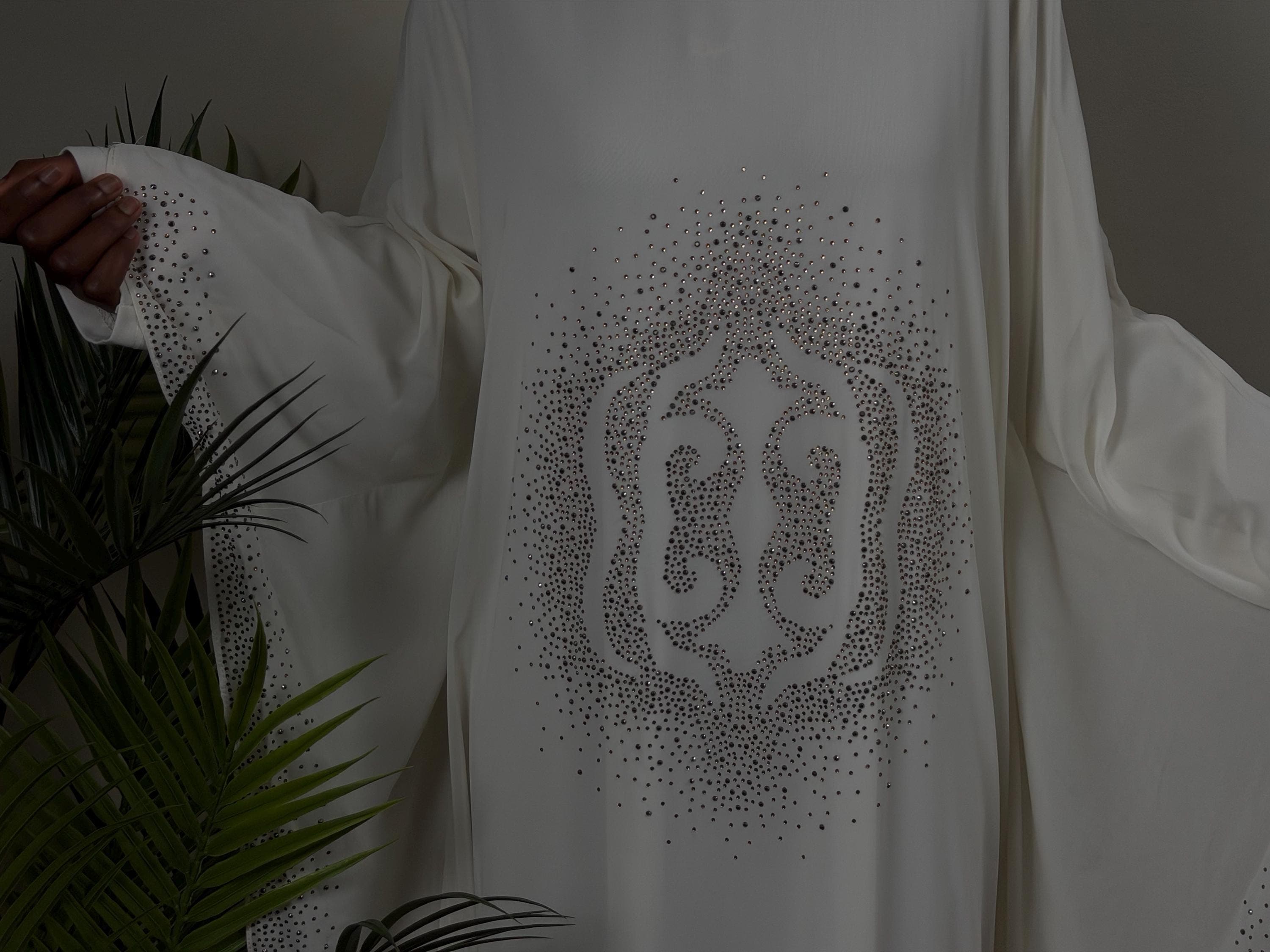 Embellished Chiffon Abaya Set with Inner Slip – Modest Maxi Dress for Occasions - image 5