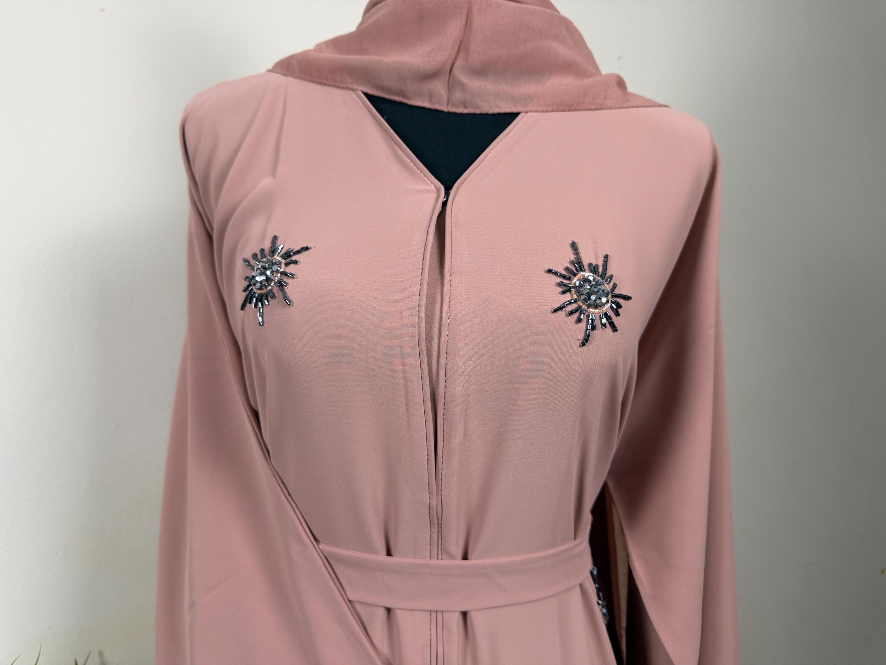 Blush Pink Abaya for Women, Eid Outfit, Modest Dress - image 4