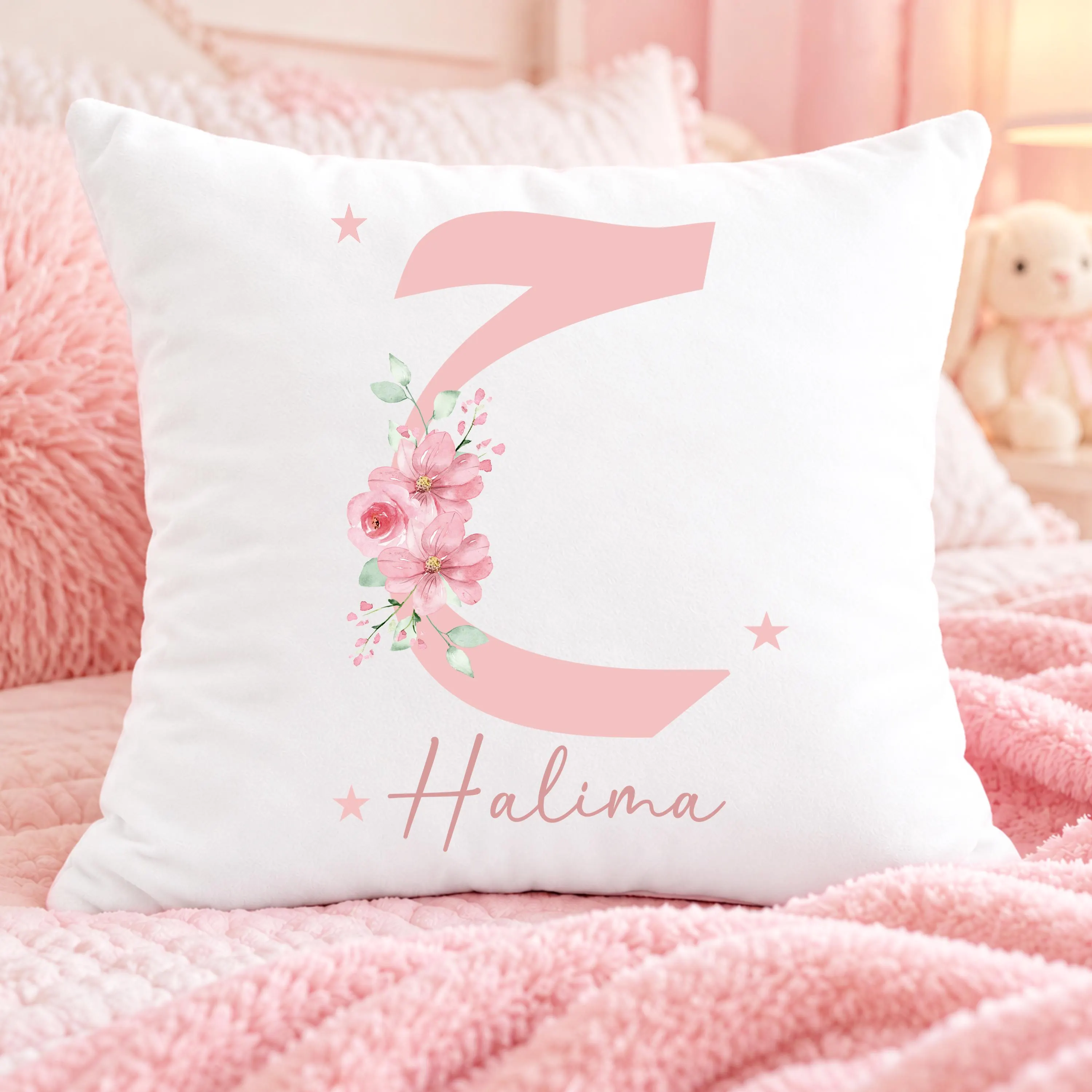 Personalised Arabic Initial Cushion,  Muslim Child’s Eid Gift, Ramadan Gifts, Islamic Gifts