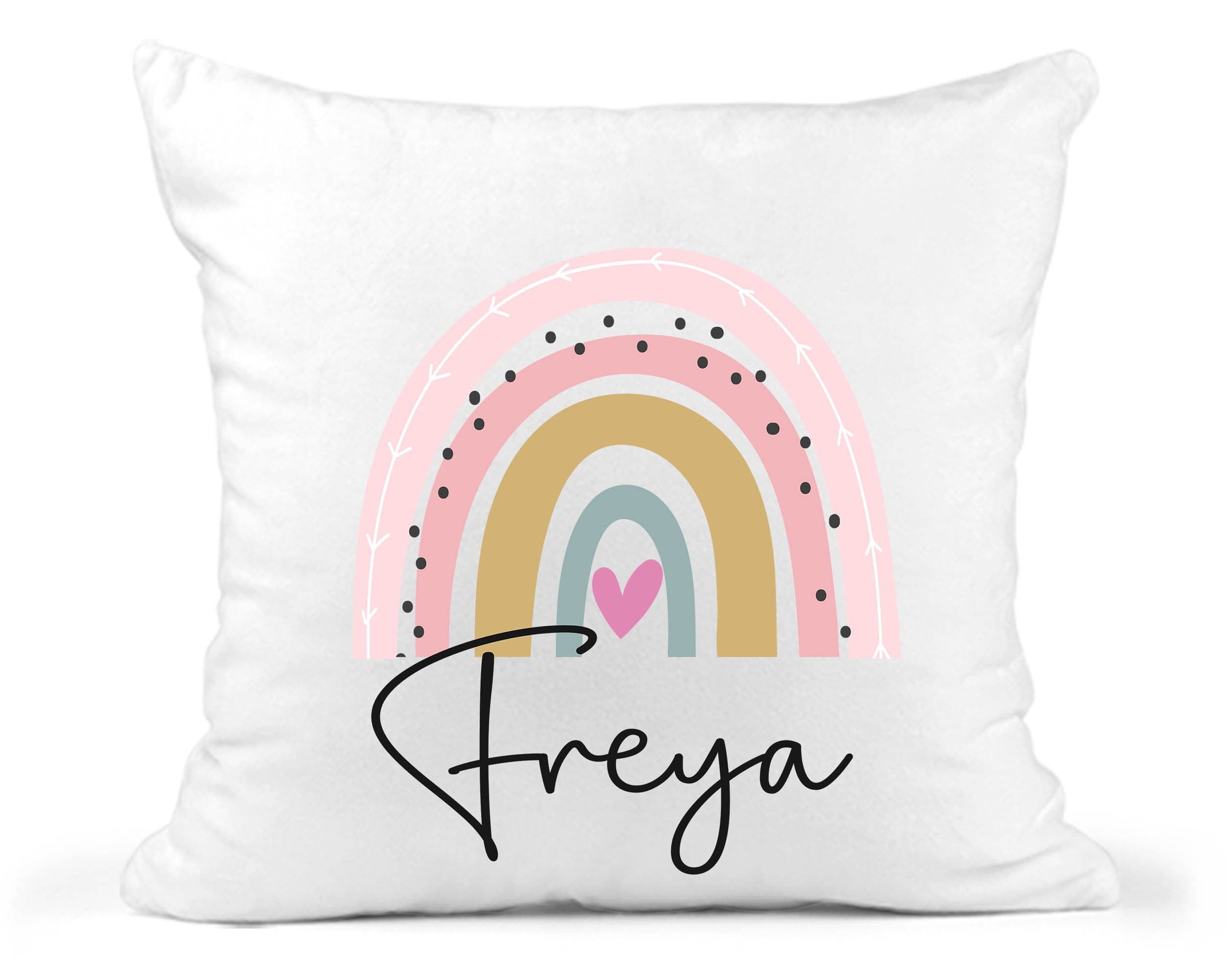 Personalised Rainbow Cushion, Girls Bedroom Decor - image 4