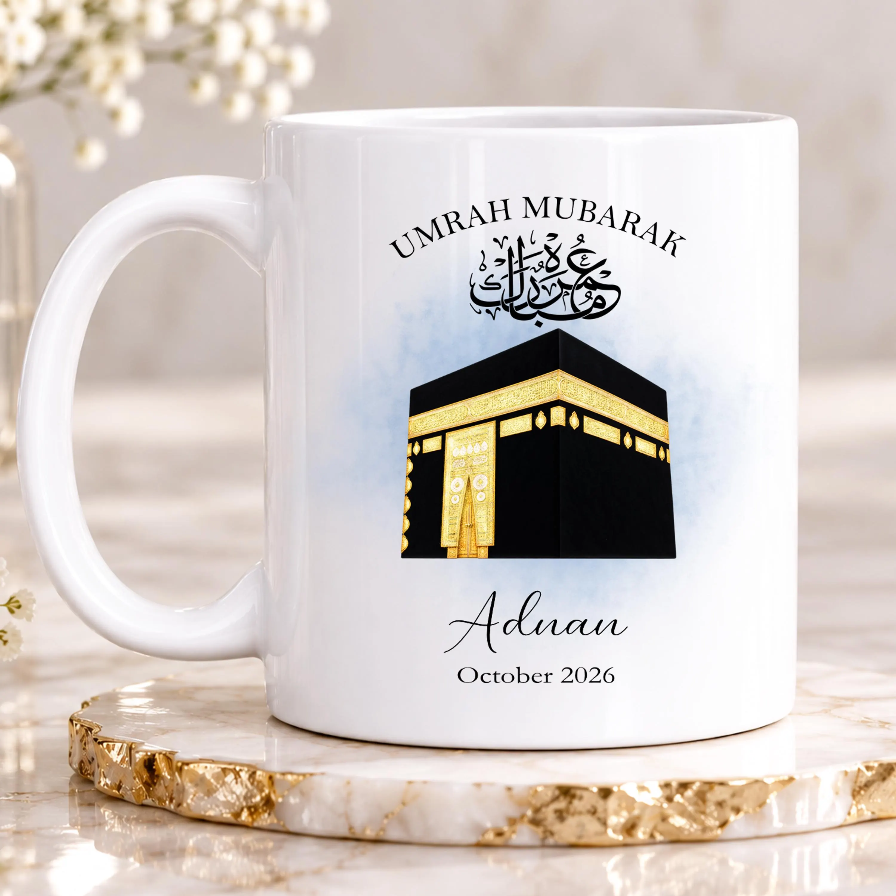 Personalised Umrah Mubarak Mug | Custom Islamic Gift | Umrah Journey Gift | Muslim Gift | Kaaba Mug | Umrah Mug - image 3