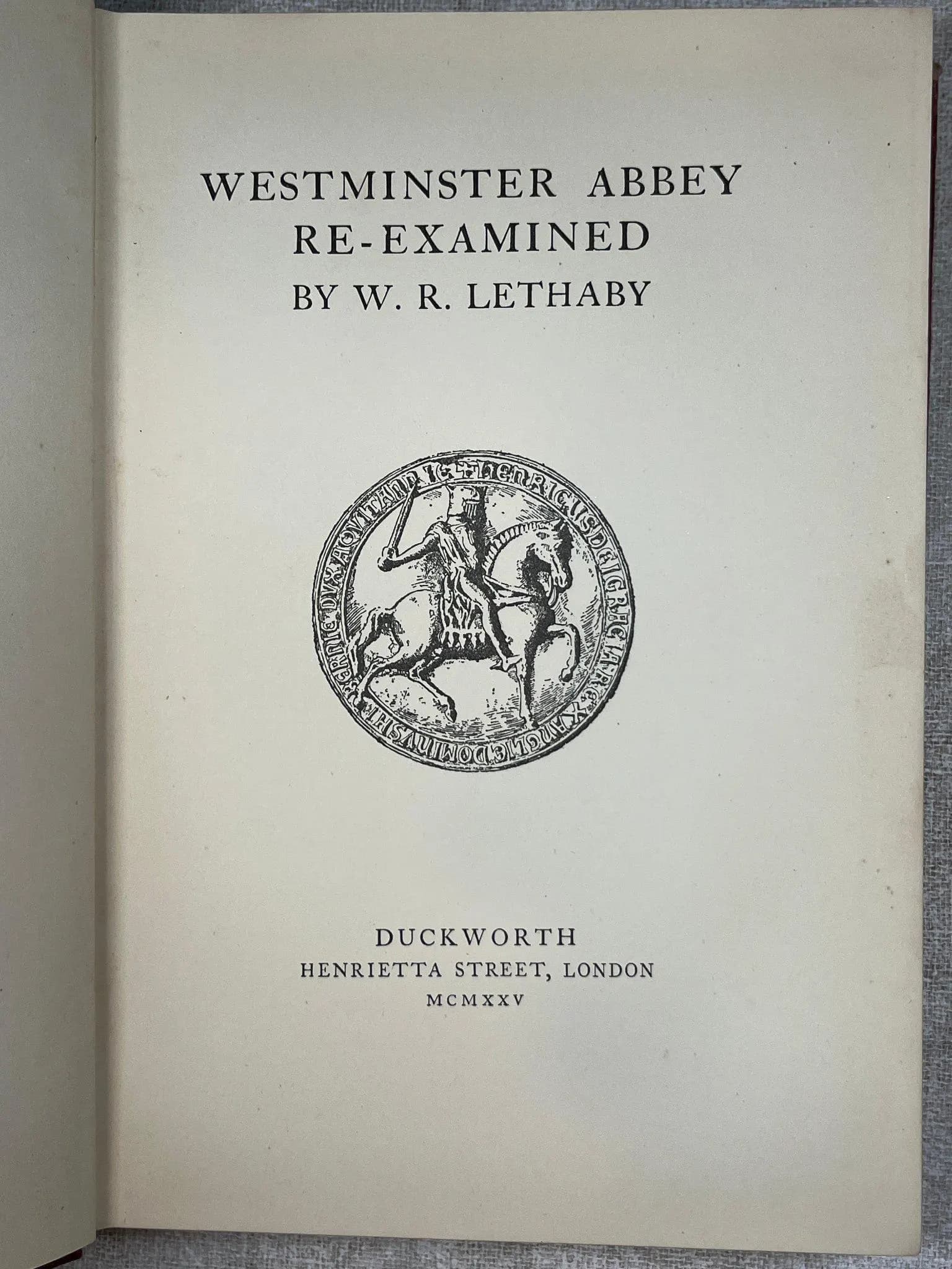 Title page of Westminster Abbey