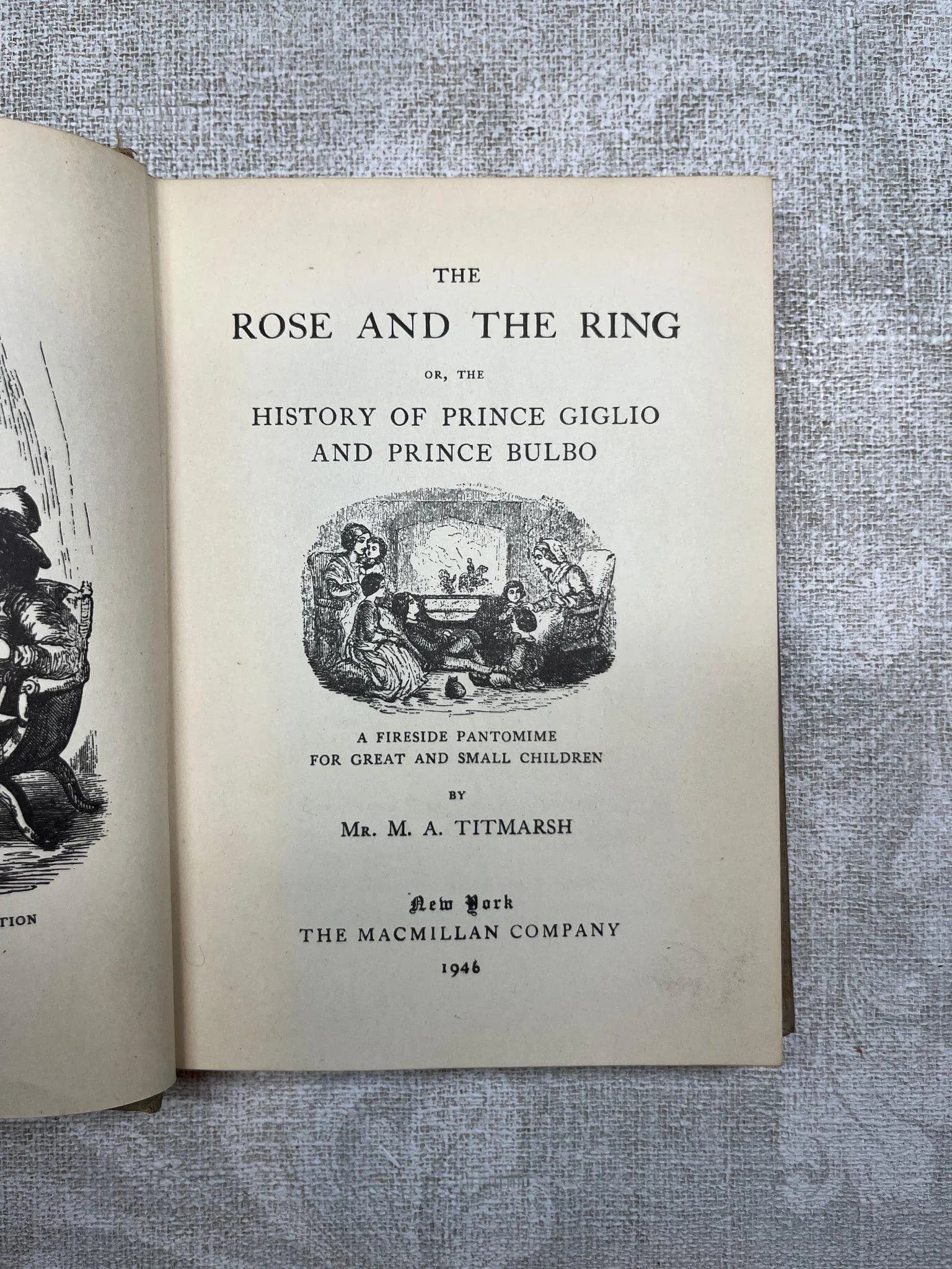 Title page of The Rose and the Ring