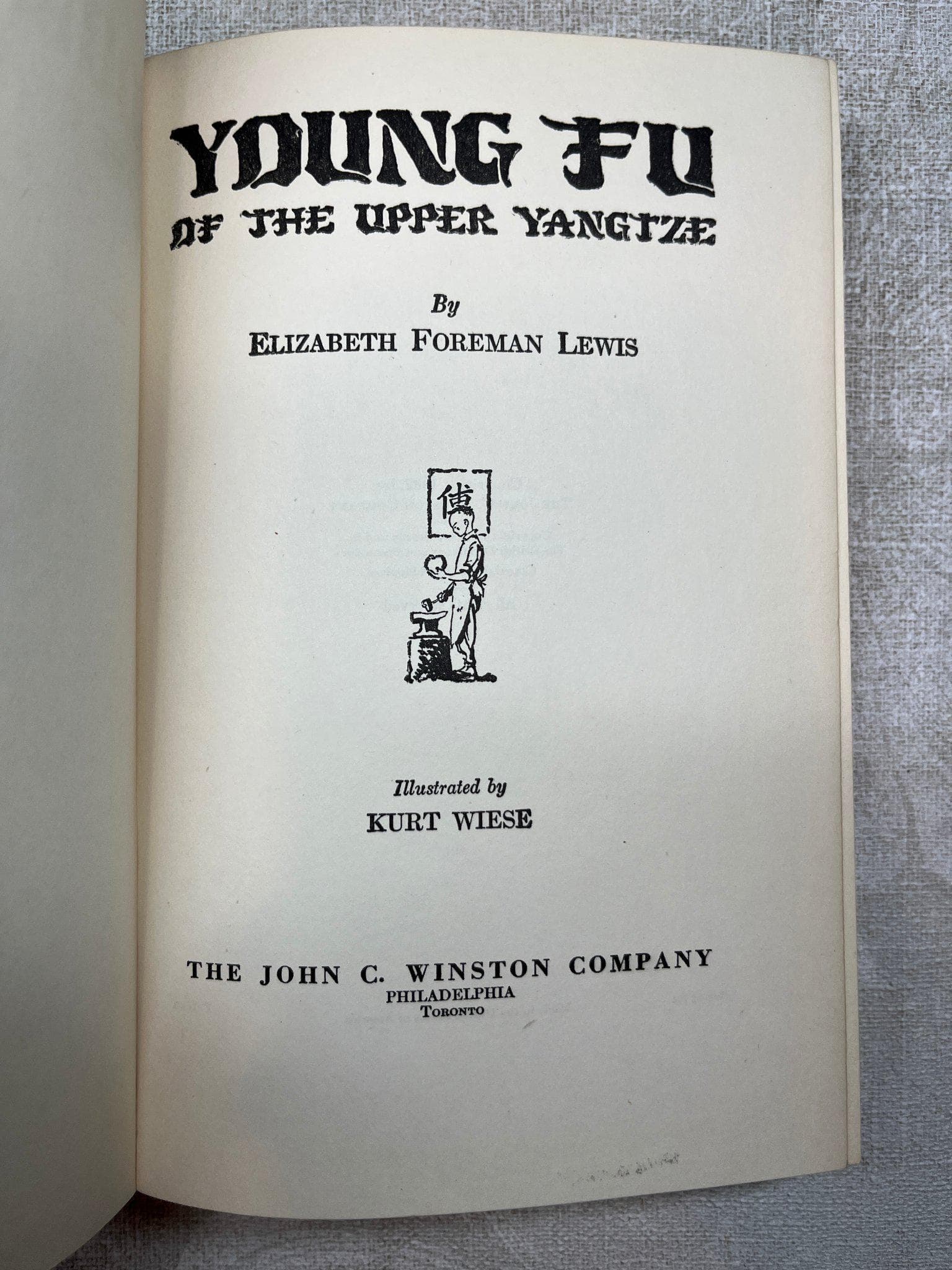 Title page of Young Fu of the Upper Yangtze
