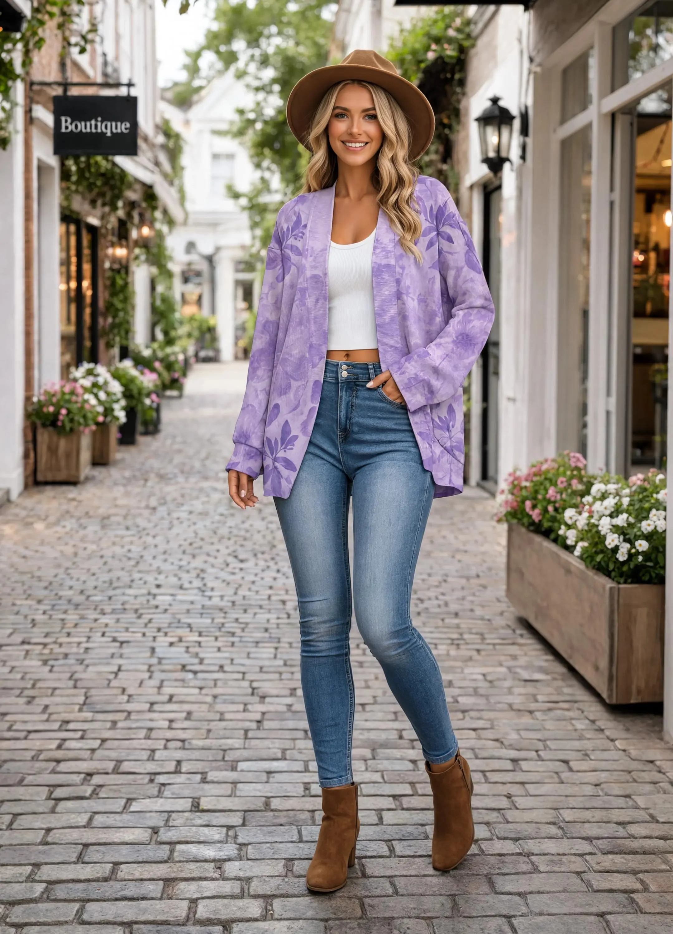 Women's Drop Shoulder Cardigan - image 5