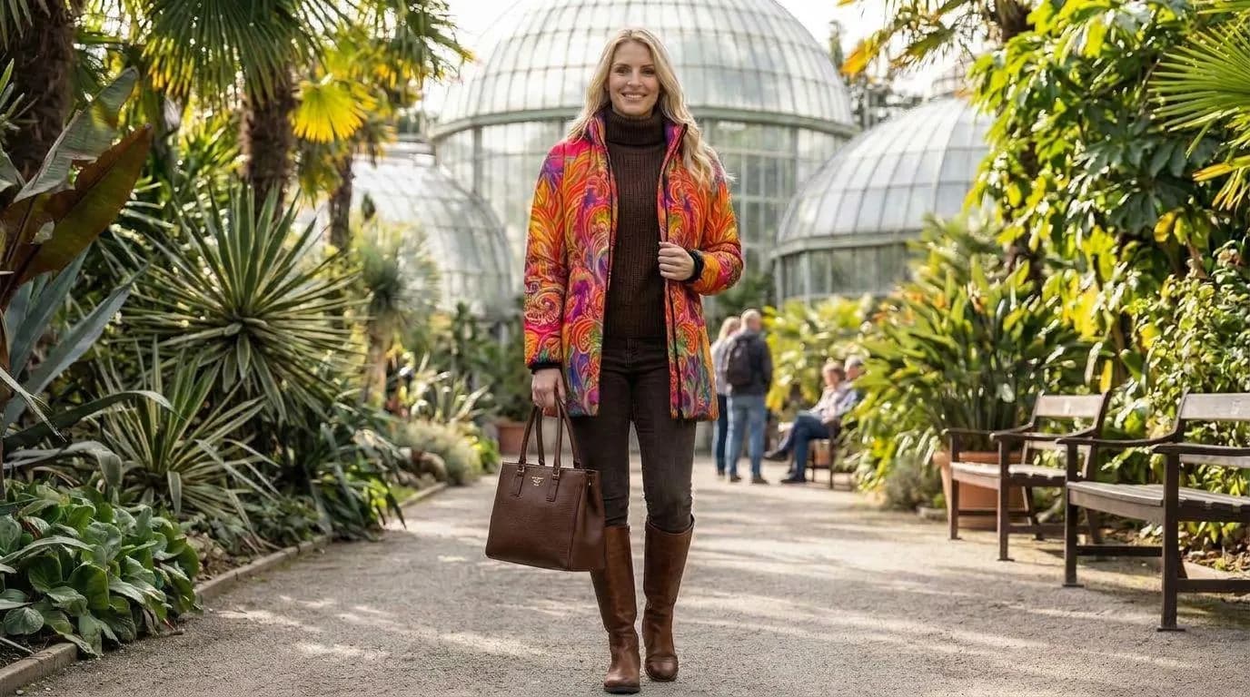 Winter Quilted Long-Sleeve Hooded Outerwear Magenta Orange Feather Carnavali - image 3