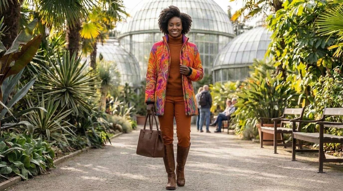 Winter Quilted Long-Sleeve Hooded Outerwear Magenta Orange Feather Carnavali