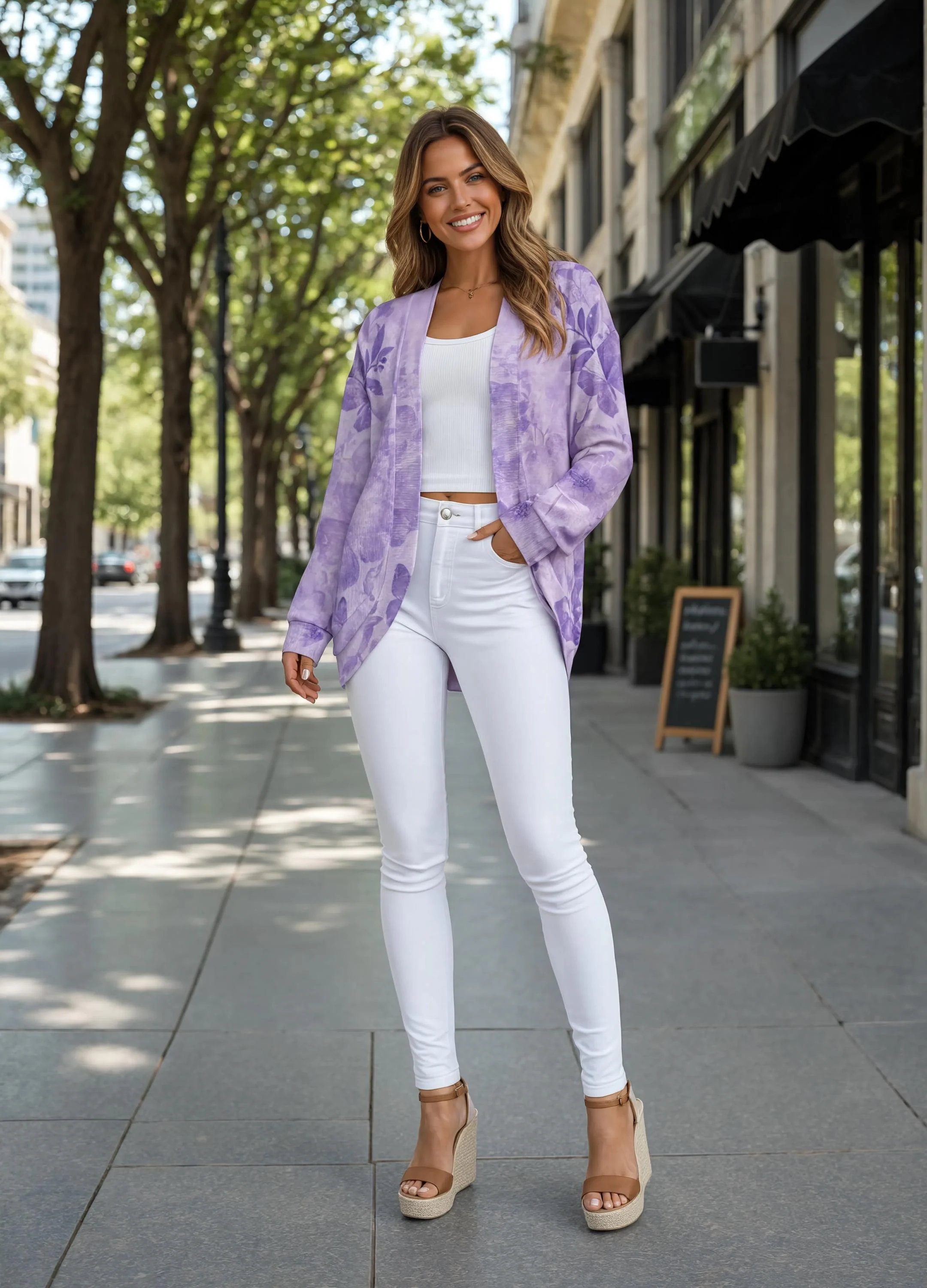 Women's Drop Shoulder Cardigan - image 4