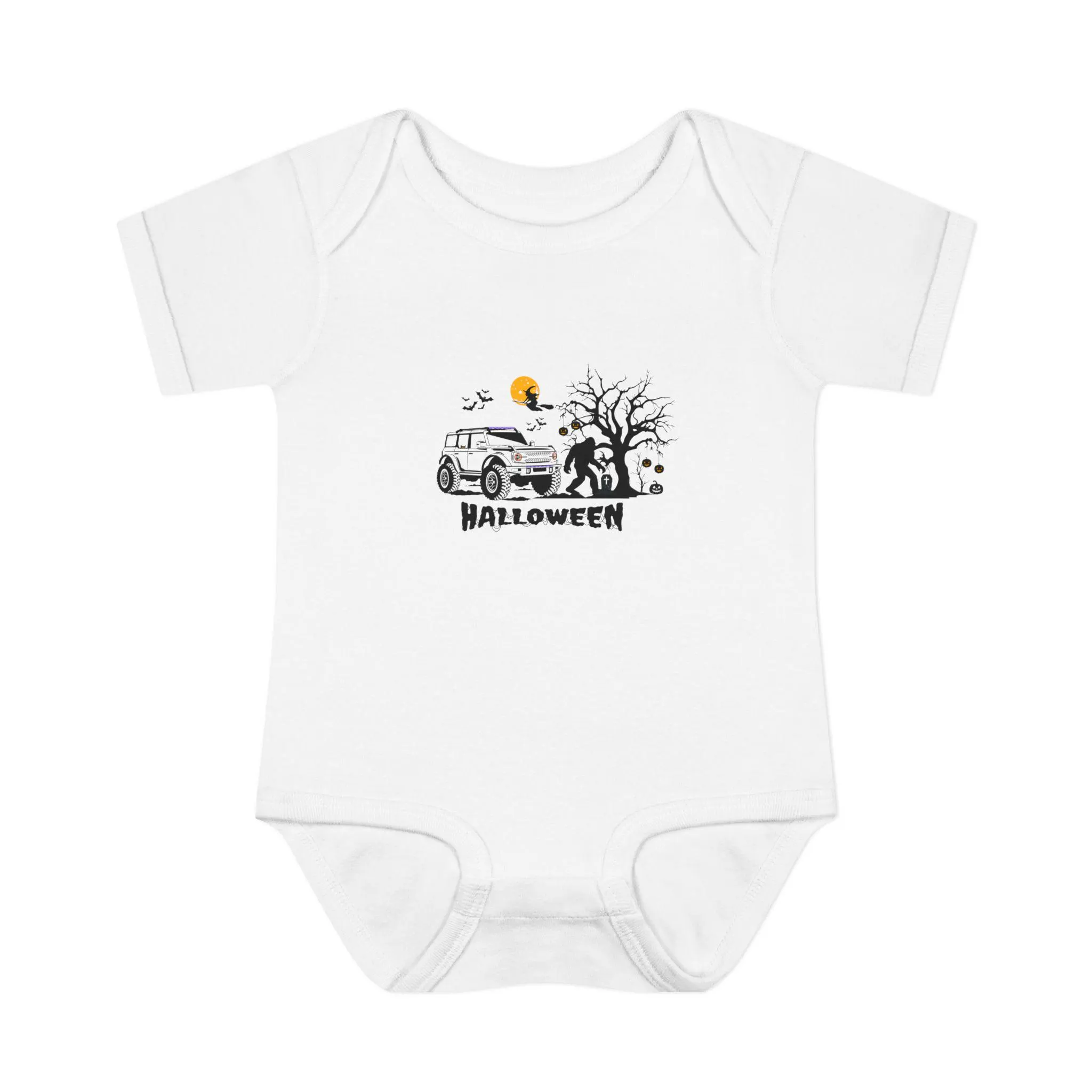 Spooky 4x4 Off Roader Halloween Infant Bodysuit | Baby Halloween one piece suit - image 3