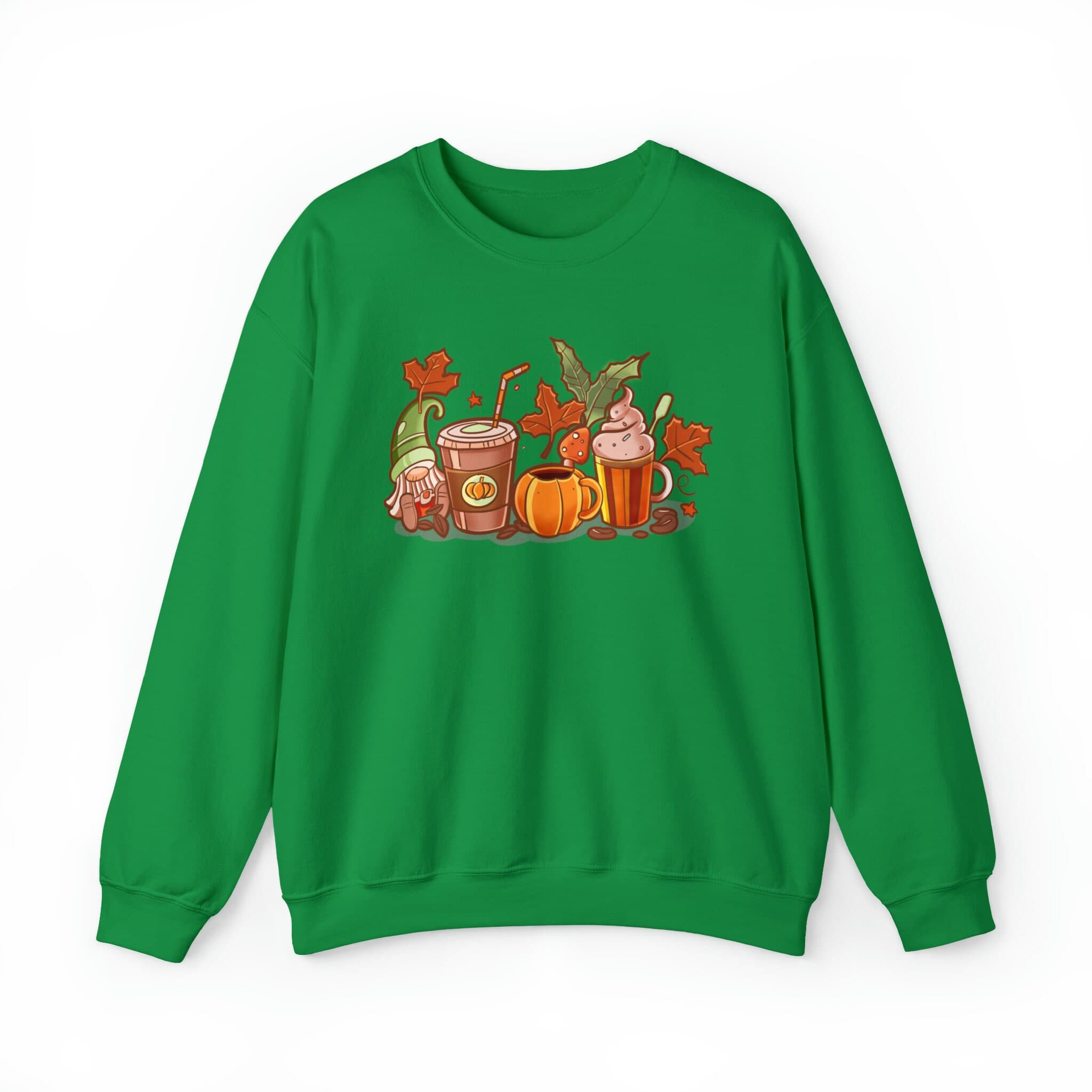 Fall Coffee, Pumpkin Spice, Hot Chocolate, Latte sweatshirt, Unisex Thanksgiving Crewneck Sweatshirt, cozy gnome, trendy drink sweatshirt - image 5