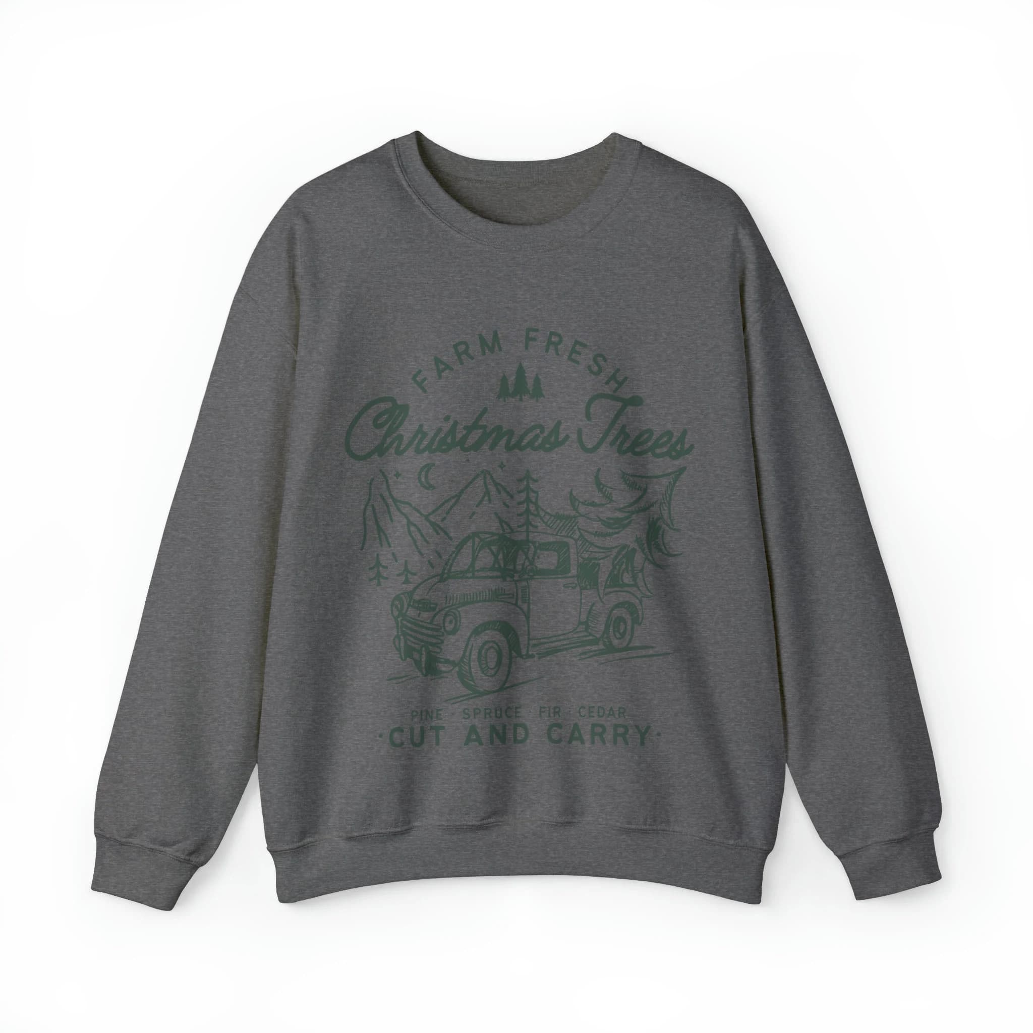 Farm Fresh Christmas Trees Sweatshirt, Christmas Unisex Crewneck Sweatshirt, Pine Spruce Fir, Xmas gift, Christmas present, Christmas gift - image 4