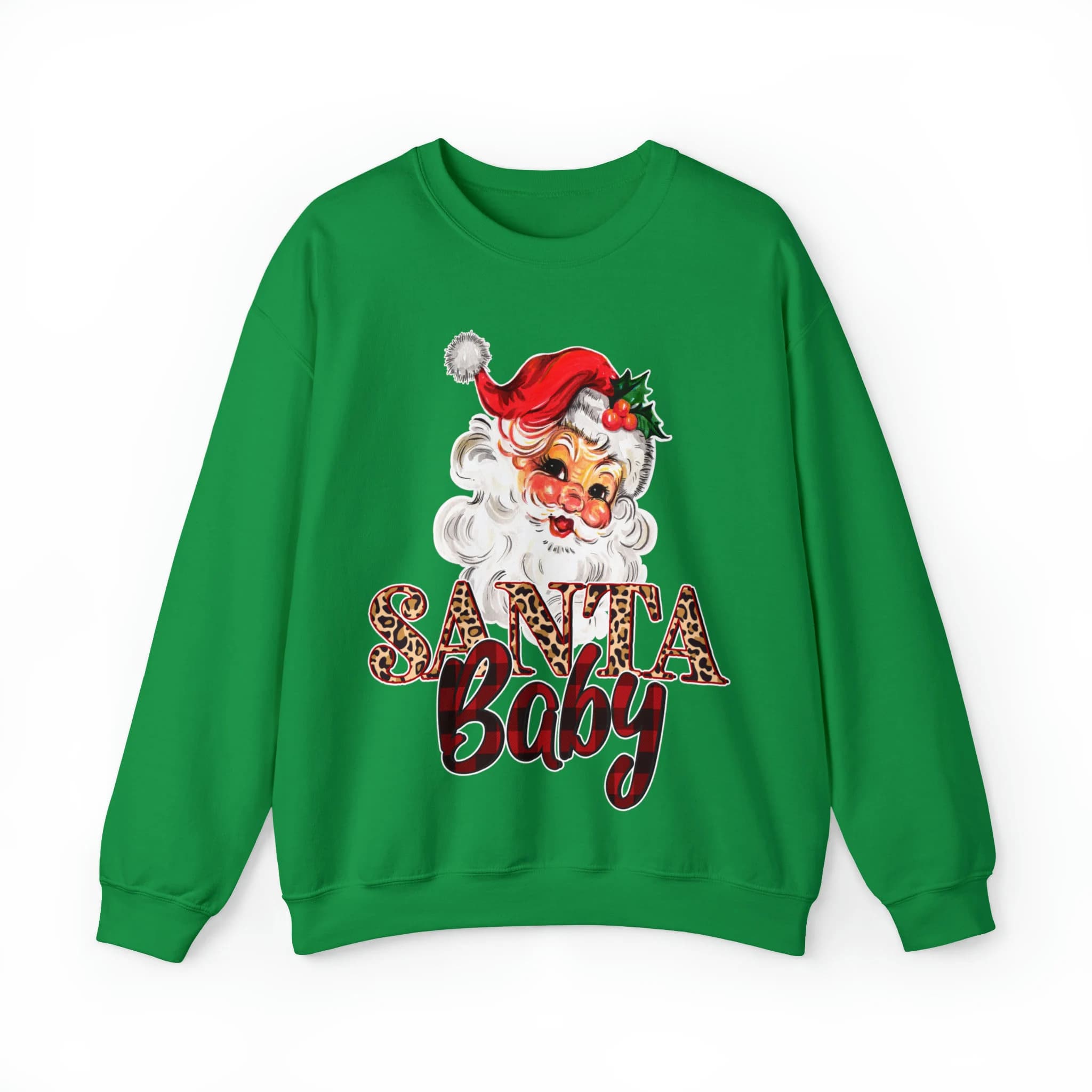 Christmas Santa Baby Sweatshirt Santa Claus Xmas Pullover Holiday Sweater North Pole University Cute Trending Unisex Crewneck Sweatshirt - image 3