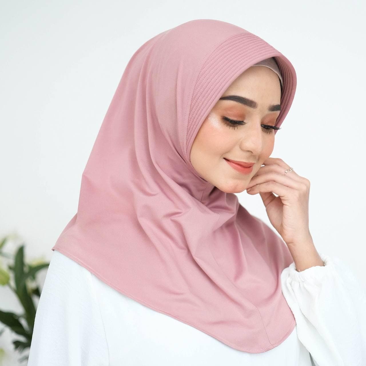 HANIA Instant Hijab: 26 colors Spandex Lycra Slip-On No-Pin One-Piece Hijab, Lightweight Active Hijab