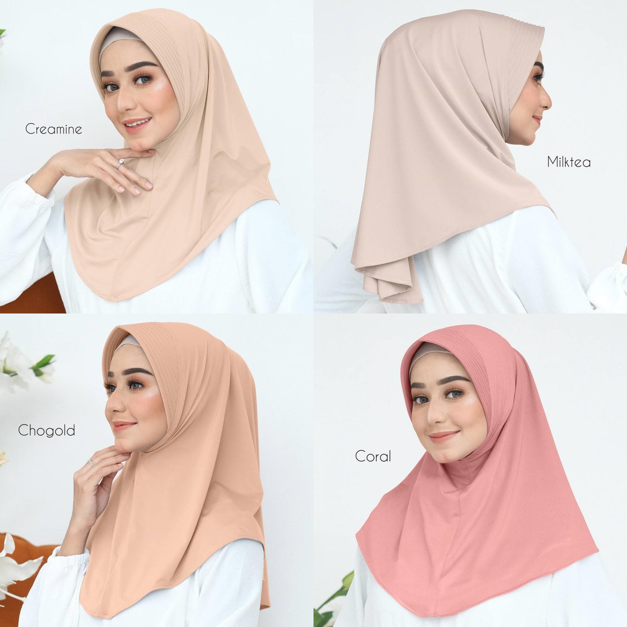 HANIA Instant Hijab: 26 colors Spandex Lycra Slip-On No-Pin One-Piece Hijab, Lightweight Active Hijab - image 4