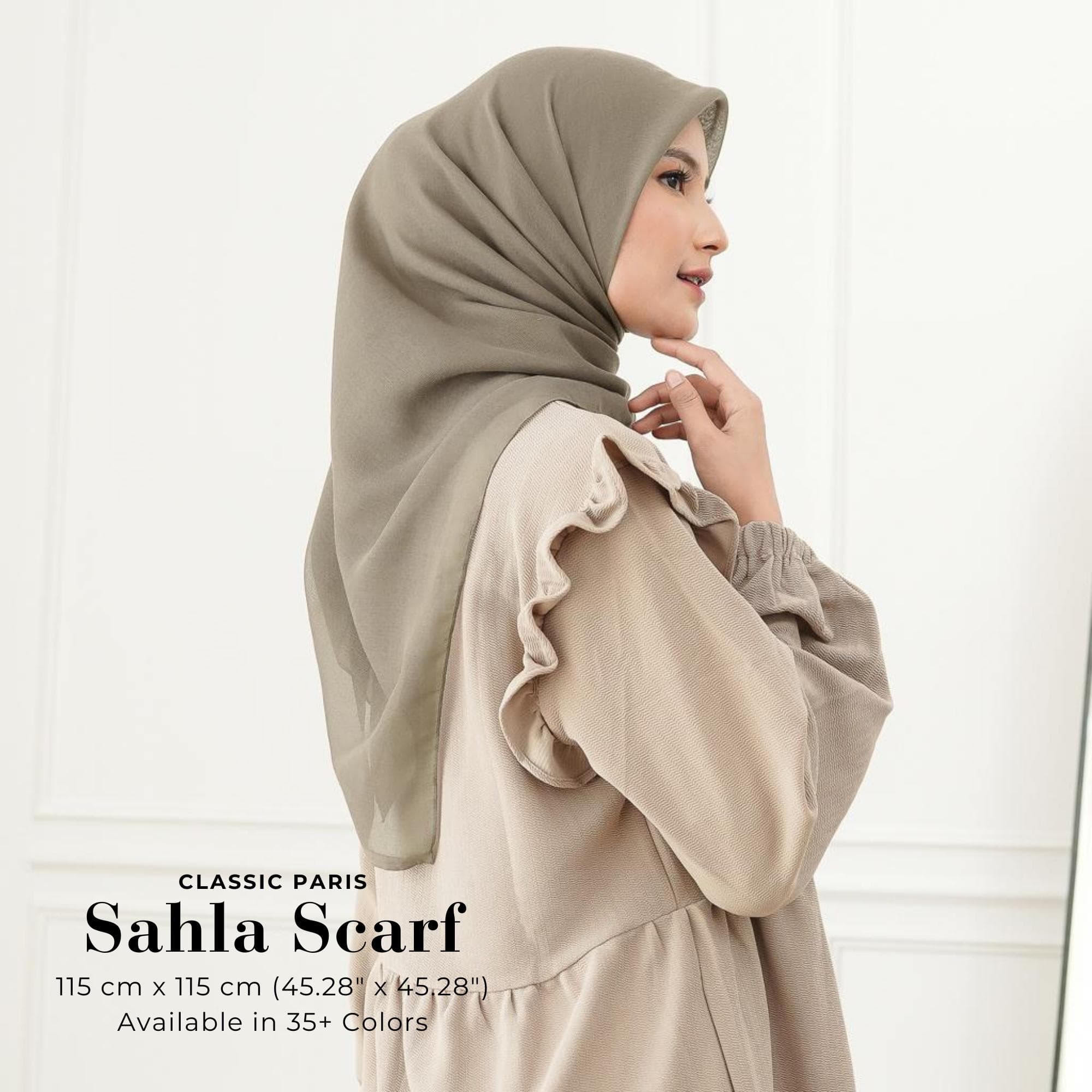 SAHLA Scarf, 36 Colors Classic Paris Square Hijab Headscarf, Lightweight Shawls Scarves Wraps, Head Covers - image 4