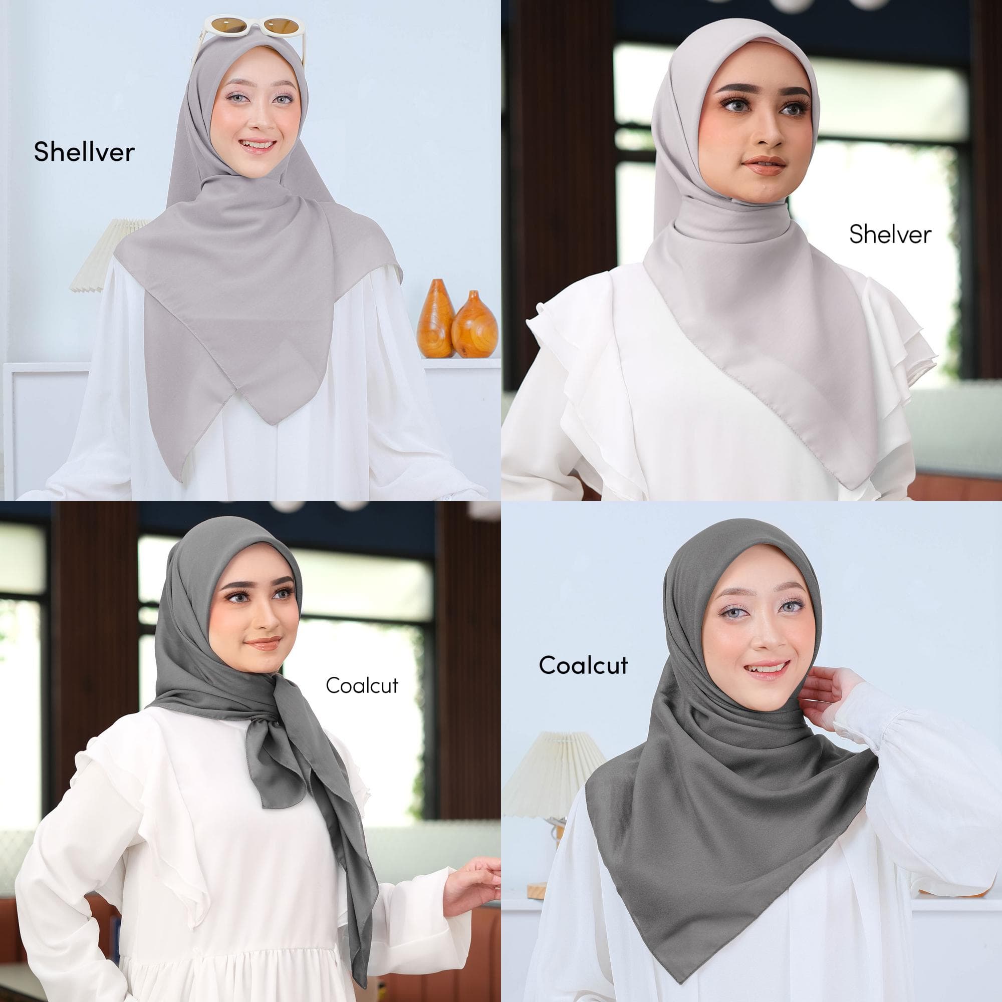 SAFA Scarf, 29 Colors Premium Voal Paris Square Hijab Headscarf, Lightweight Shawls Scarves Wraps, Head Covers, Cute Muslim Gifts for Women - image 4