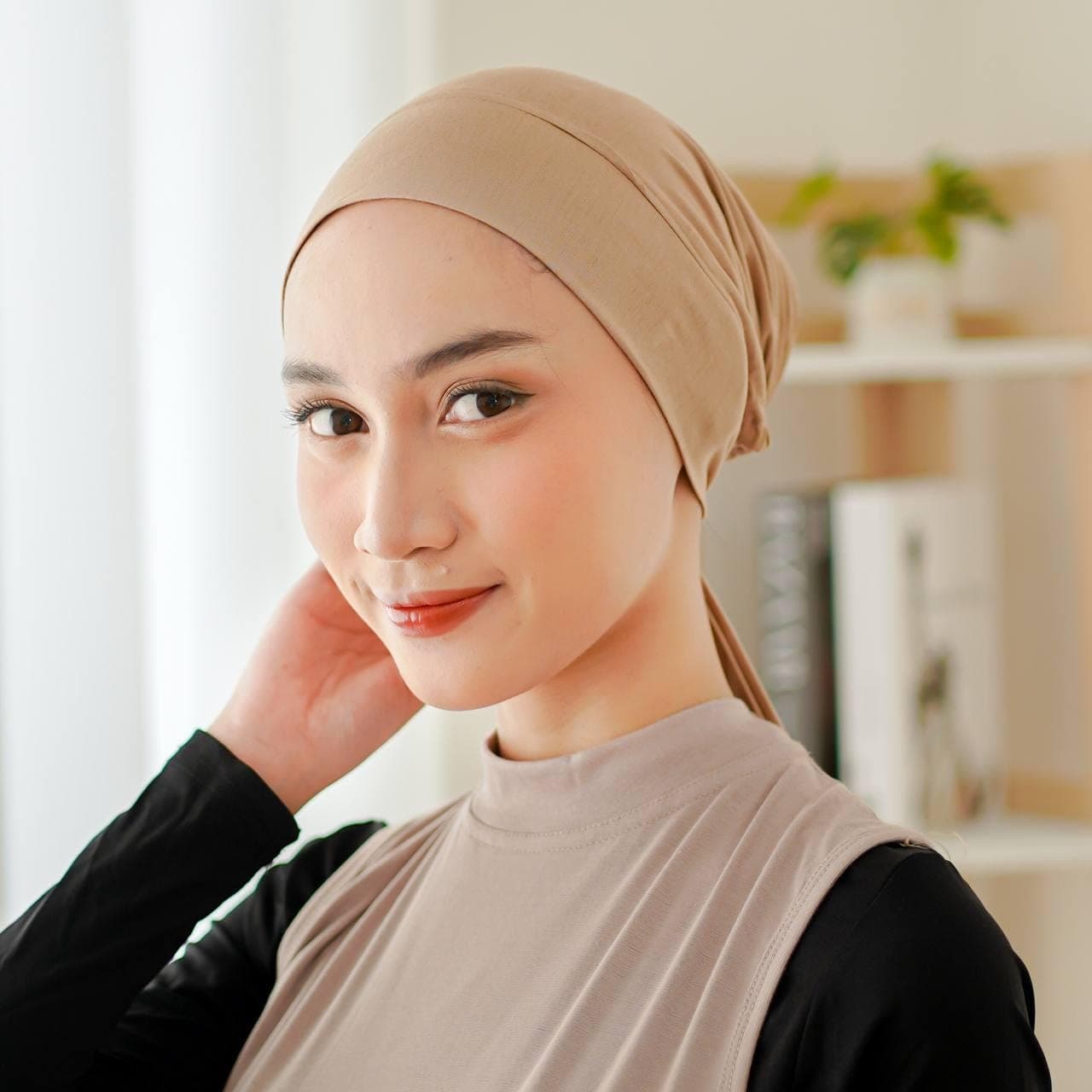 GHINA Tie Back Cap, 10 Colors Rayon Hair Bonnet Cap, Head Cover, Hair Covering
