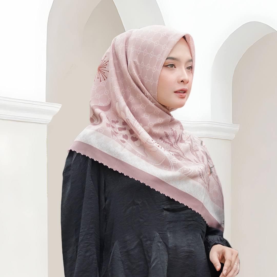 LATIVA Scarf, Limited Edition 4 Colors Premium Voile Square Hijab Scarf, Lightweight Shawl Scarves Wrap Floral Flower, Muslim Gift for Women - image 5