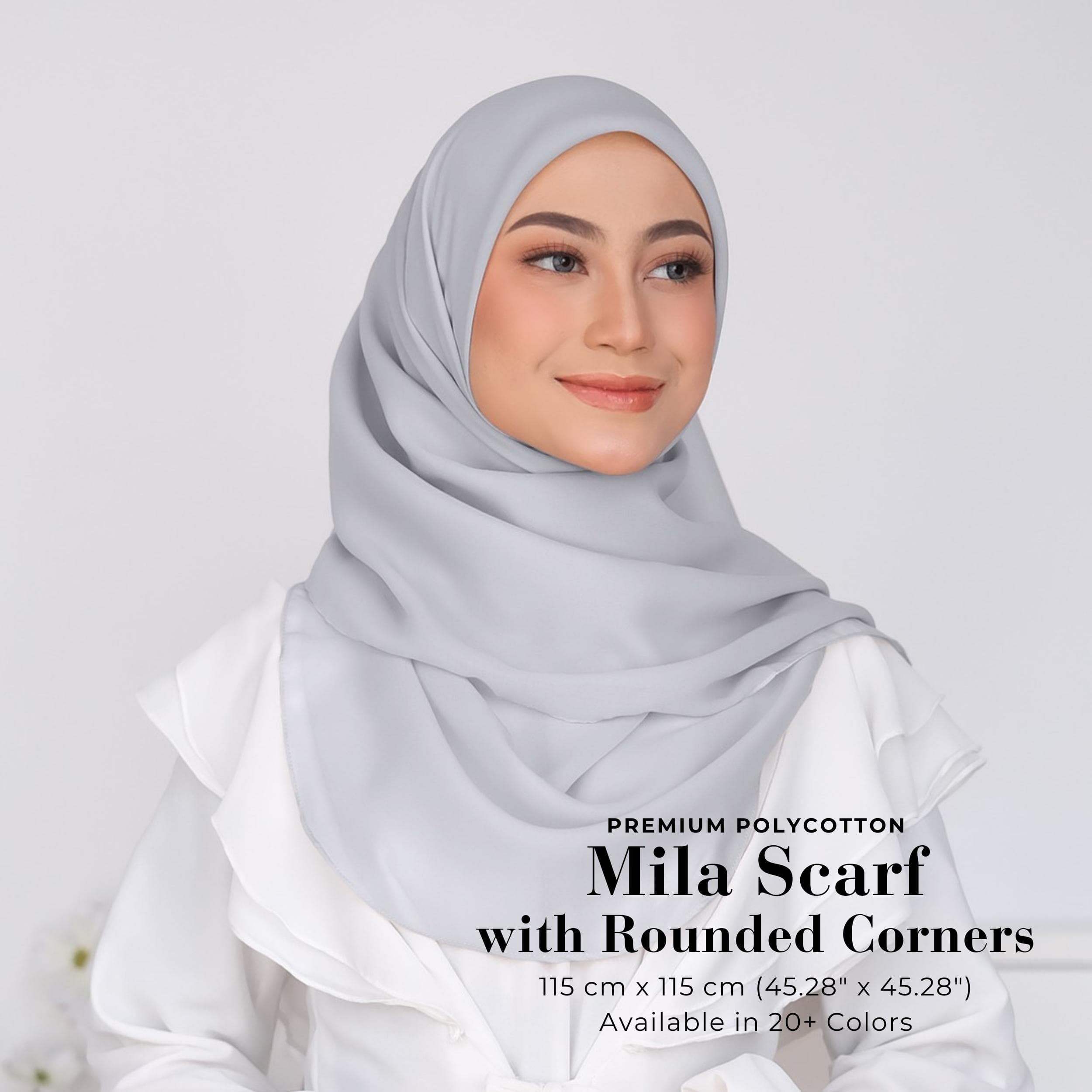 MILA Scarf with Rounded Corners, Square Hijab Scarf, Lightweight Shawl Wrap Scarves, Head Scarf, Head Covers, Islamic Muslim Gifts for Women - image 4